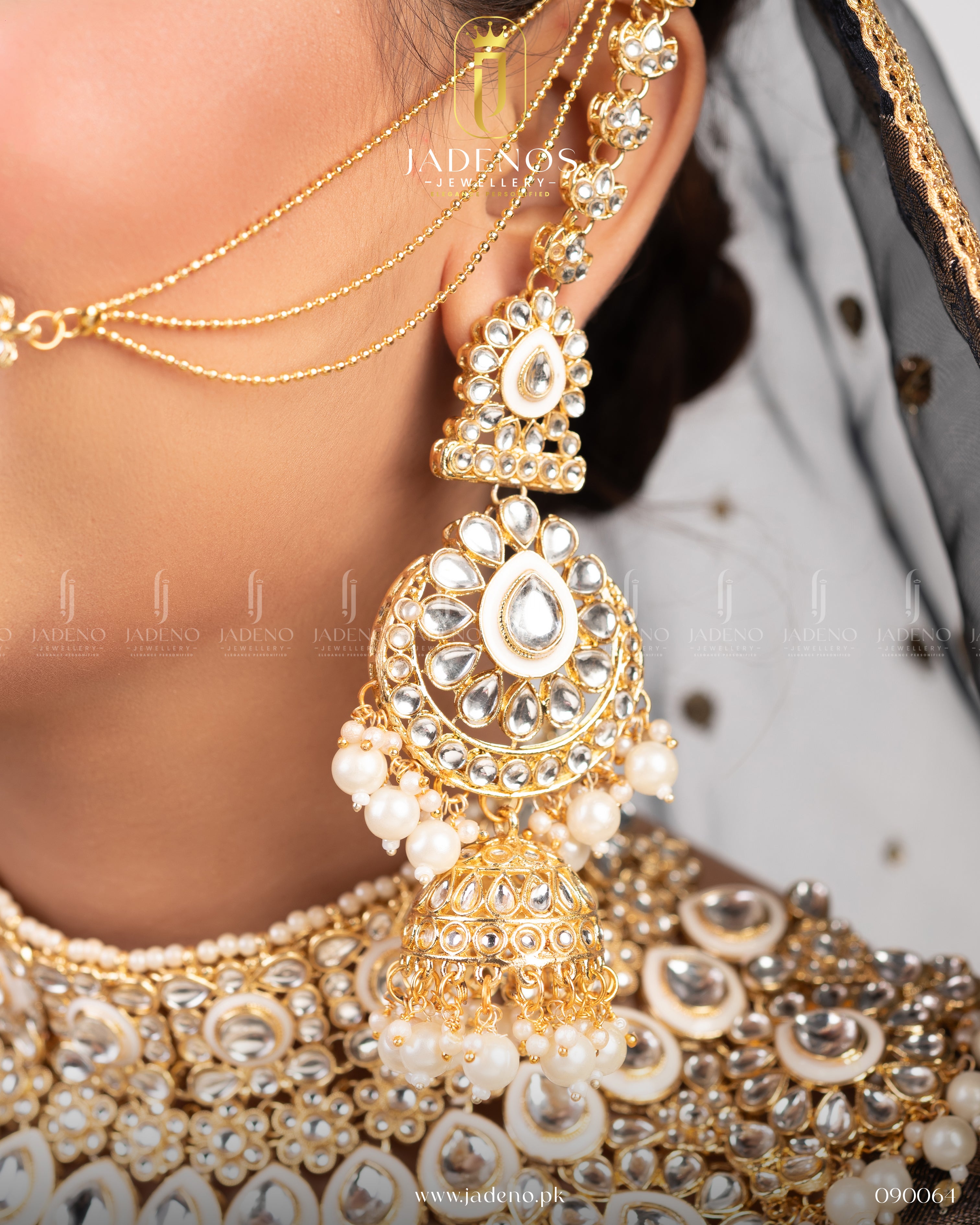 Pure Indian Jadeno Luxe Statement Kundan Bridal Set