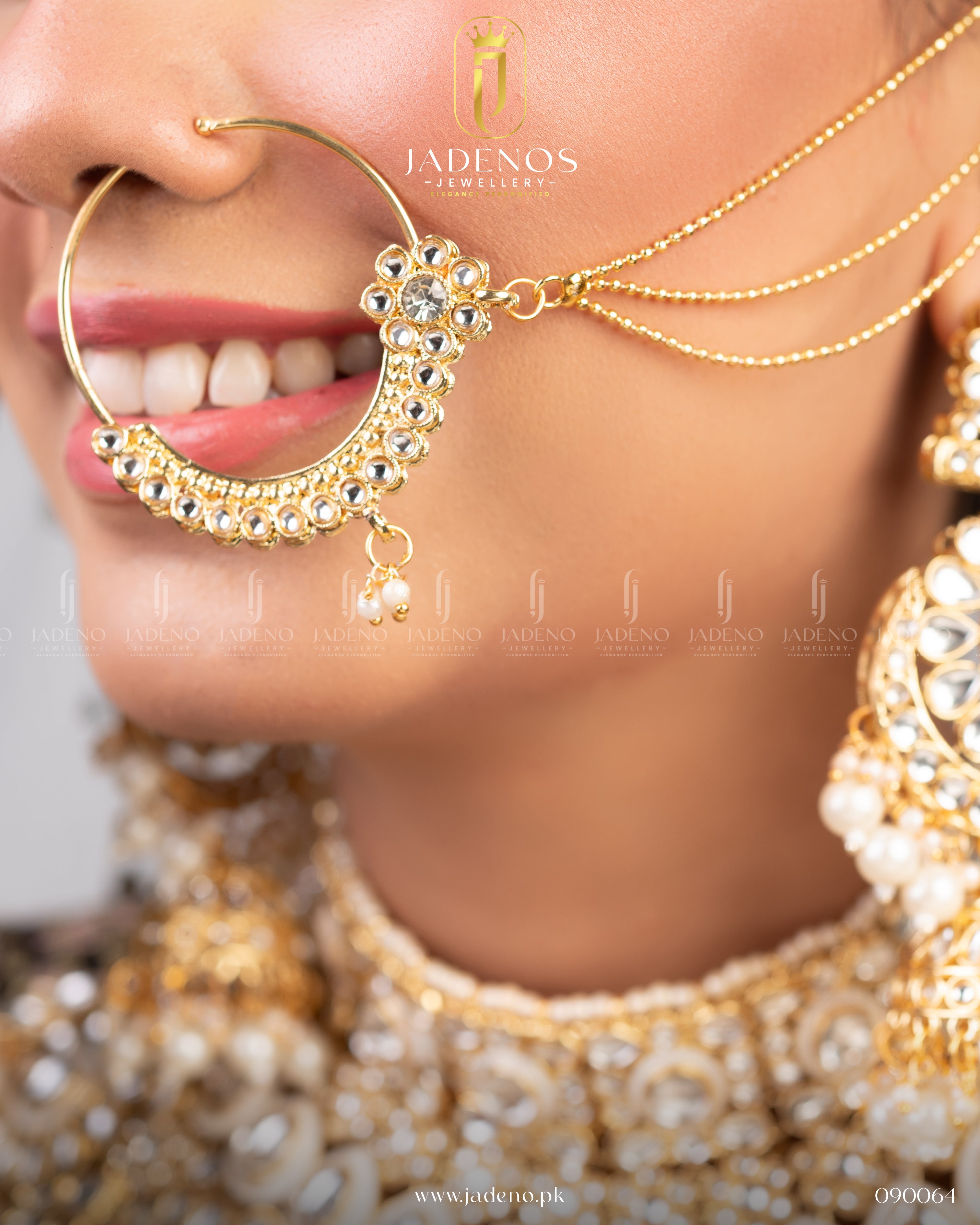 Pure Indian Jadeno Luxe Statement Kundan Bridal Set