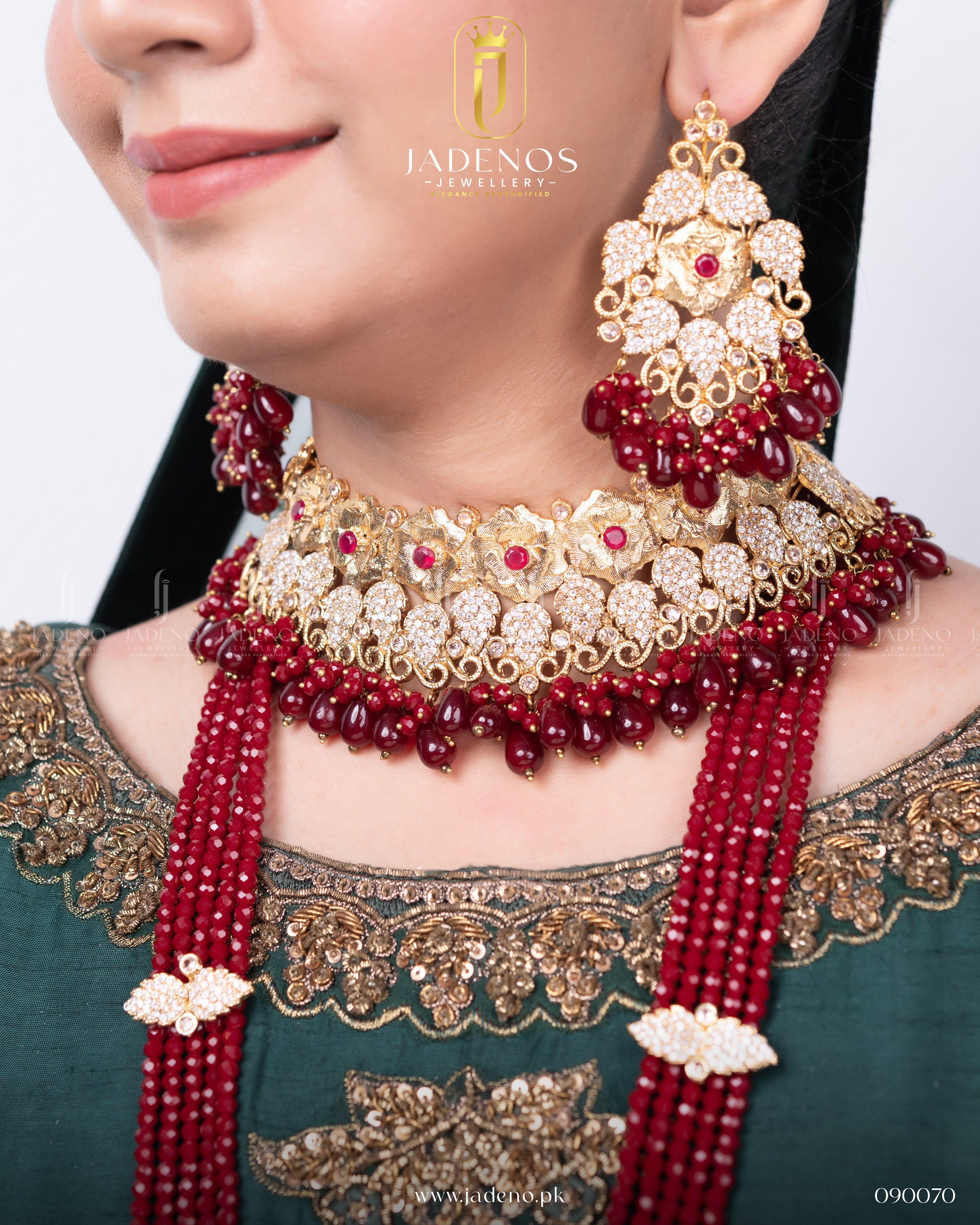 The Exclusive Noor-e-Nazar Royal Bridal Set with Maala, Tika and Jhumar