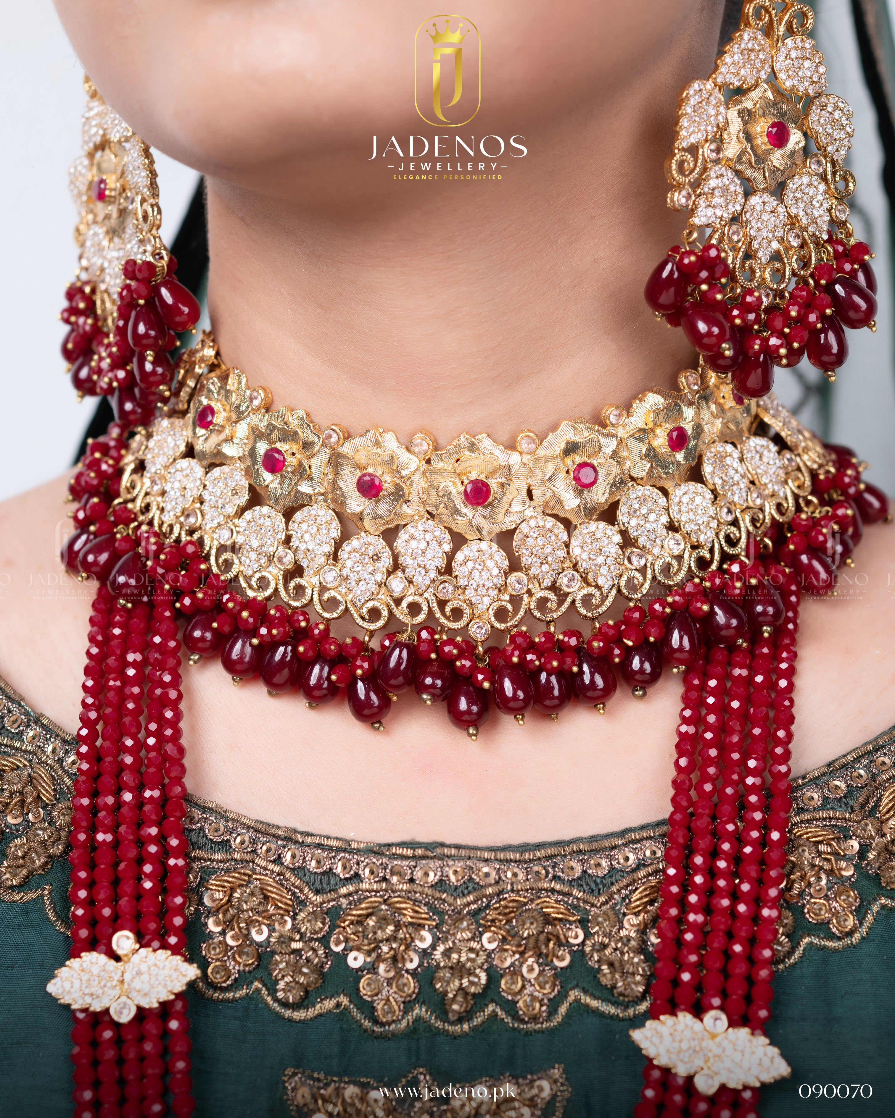 The Exclusive Noor-e-Nazar Royal Bridal Set with Maala, Tika and Jhumar