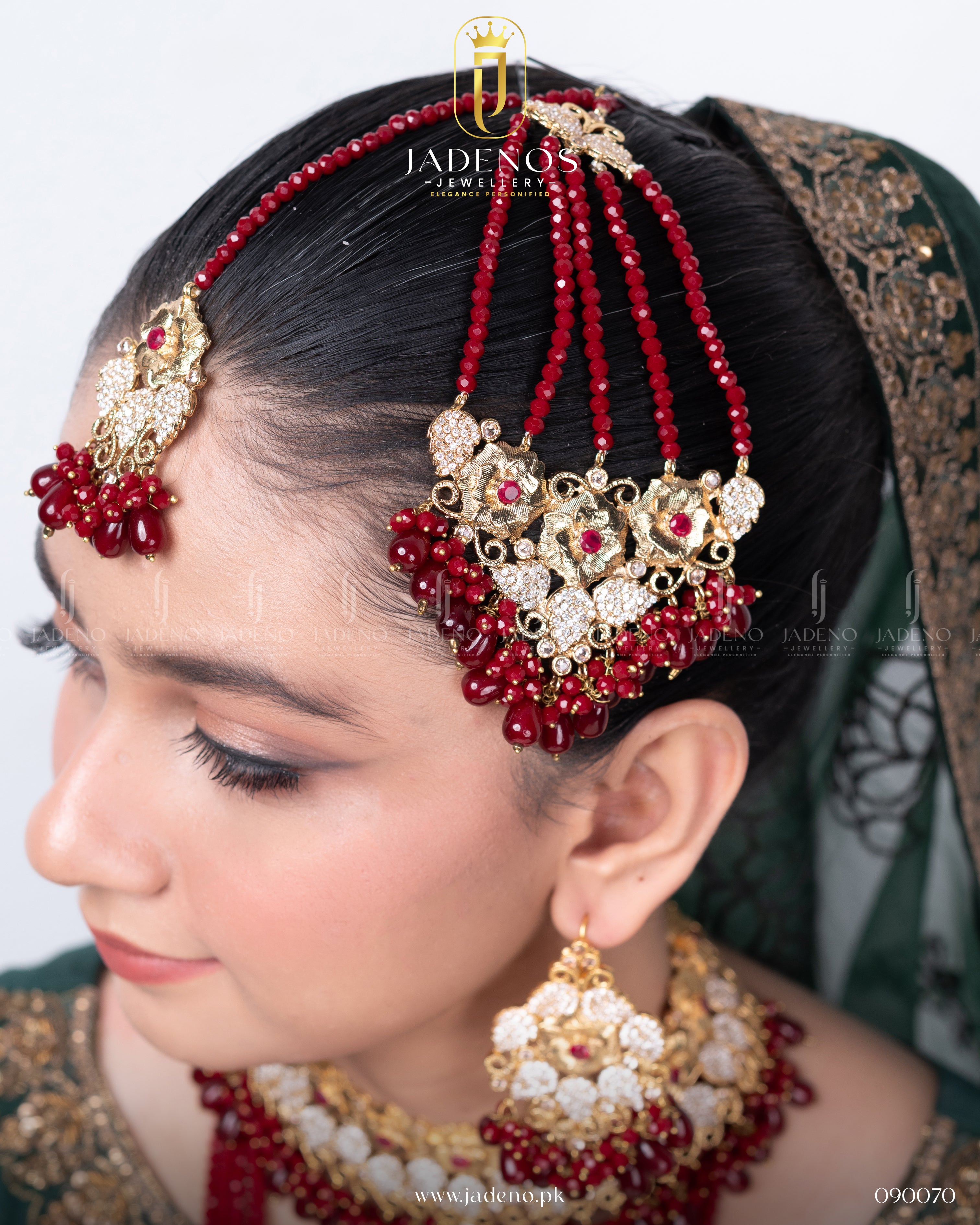 The Exclusive Noor-e-Nazar Royal Bridal Set with Maala, Tika and Jhumar