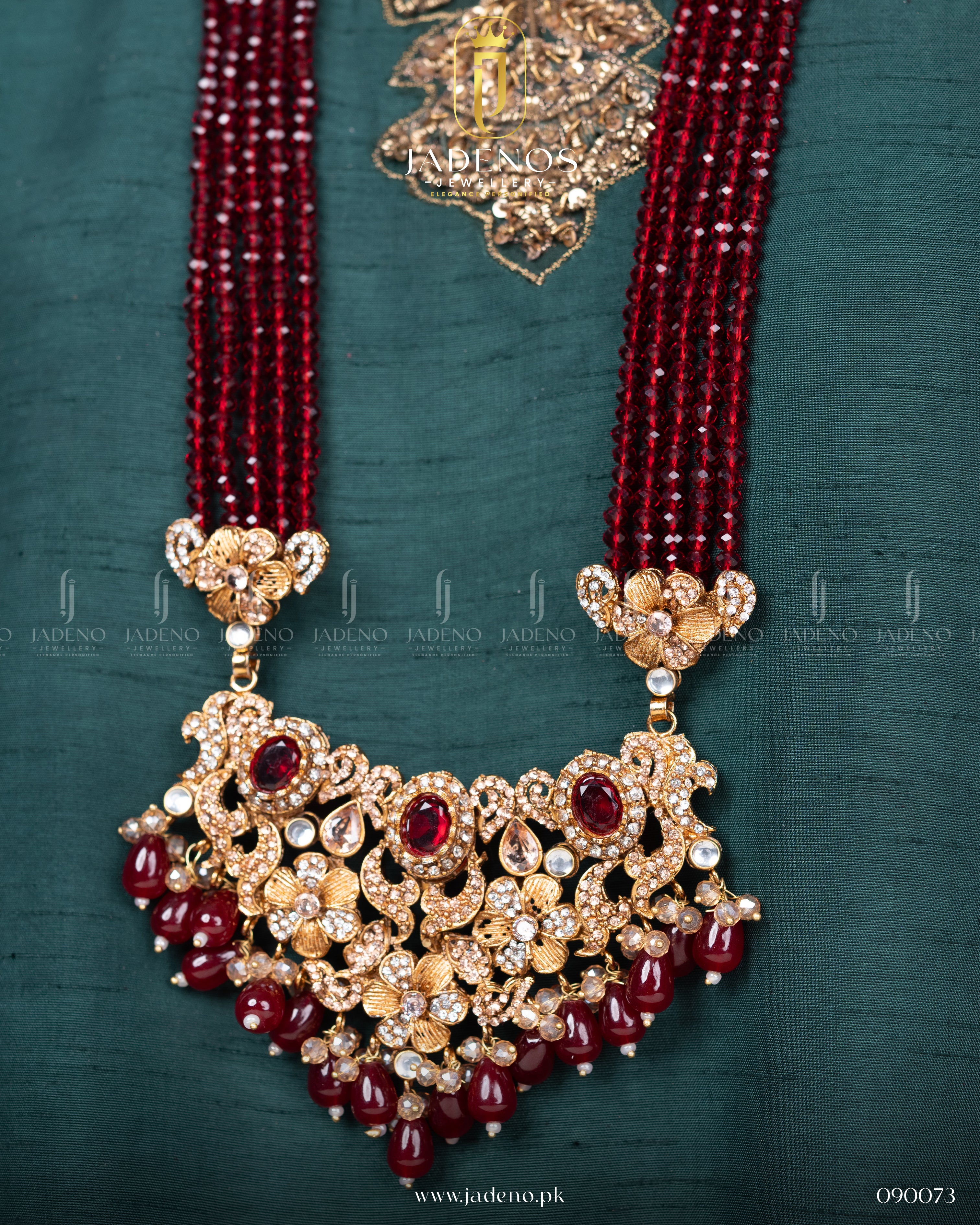 Traditional Rangreza Bridal Set With Maala, Tika and Jhumar