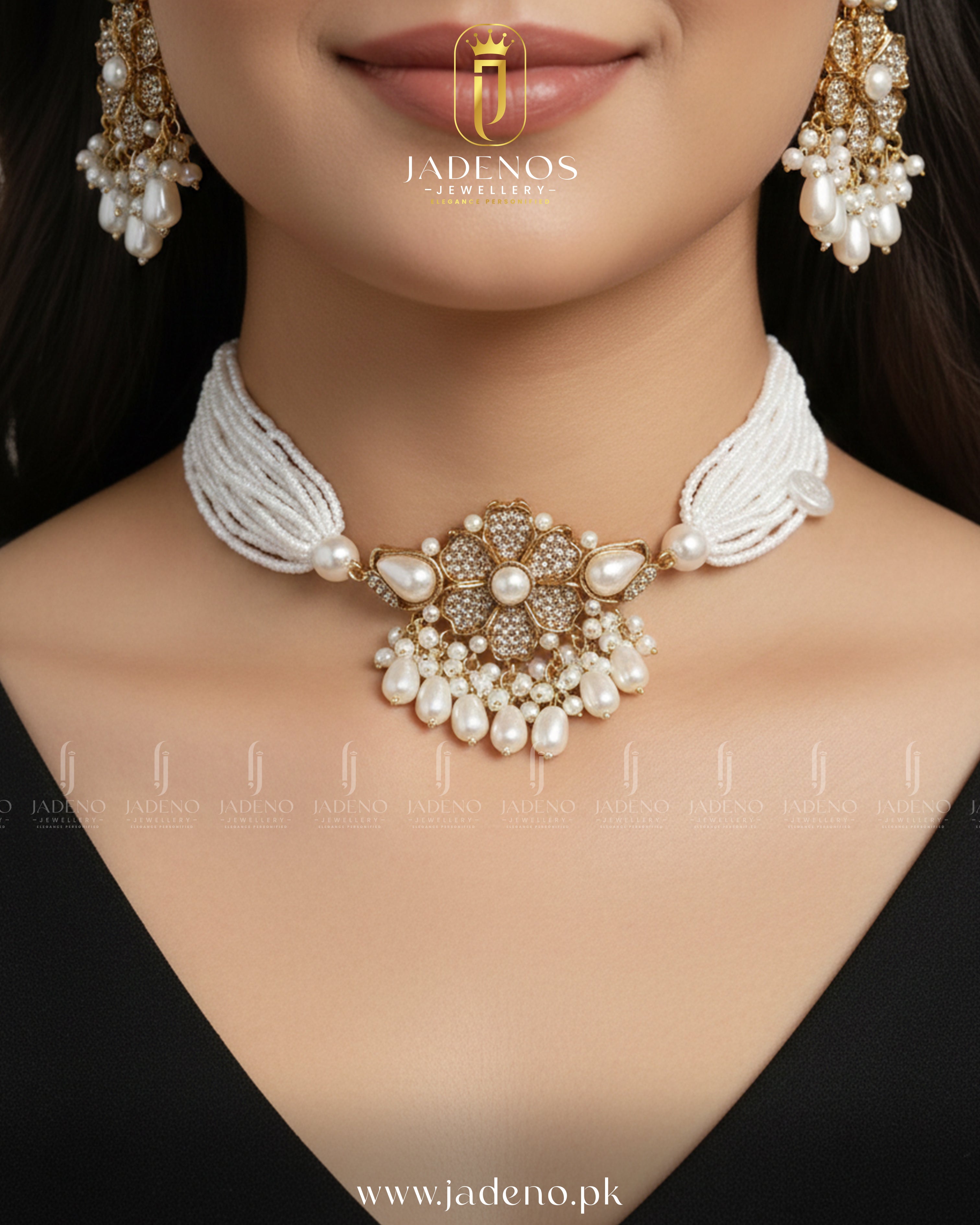 The Pearl Crown ChokerSet with Tika