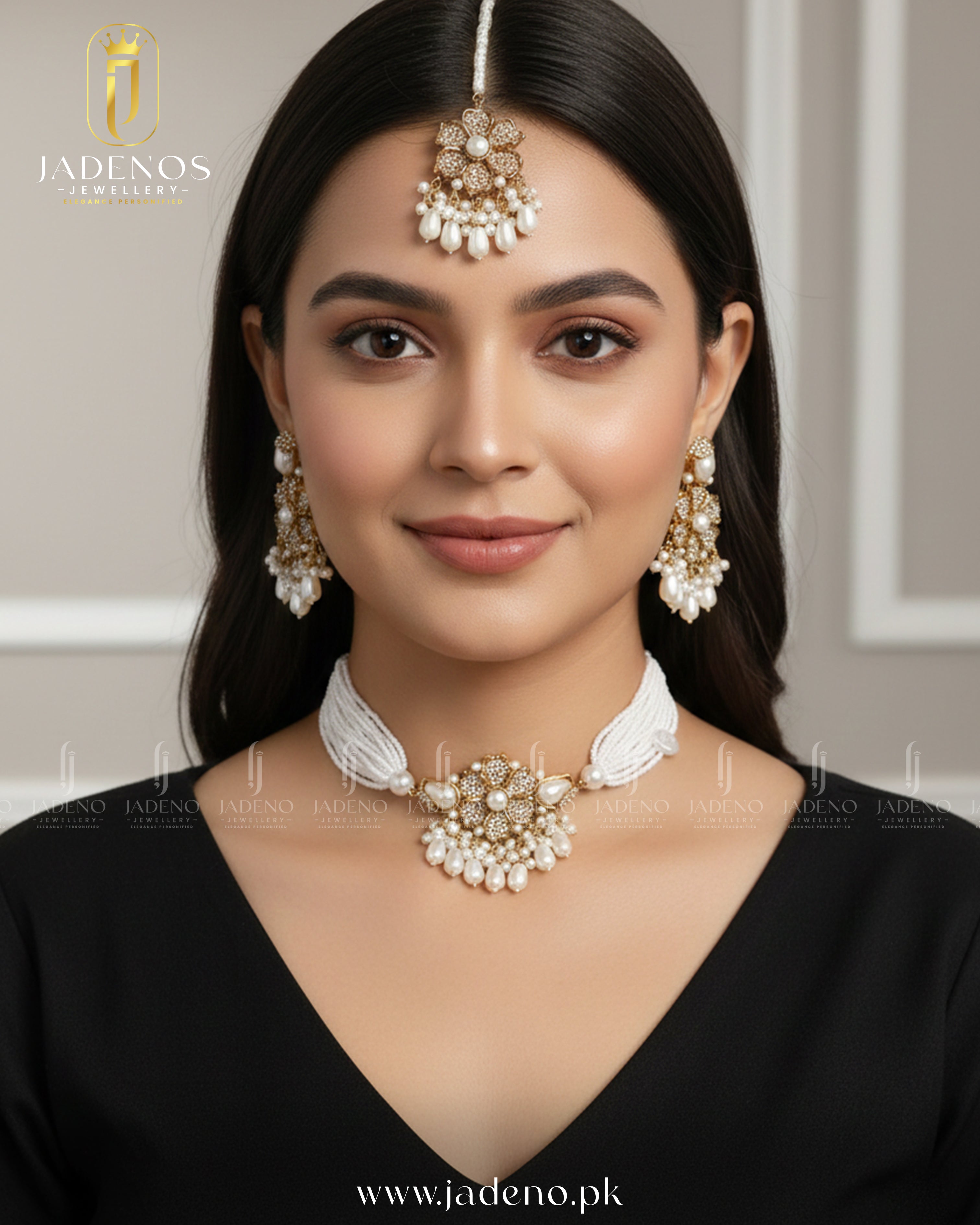 The Pearl Crown ChokerSet with Tika