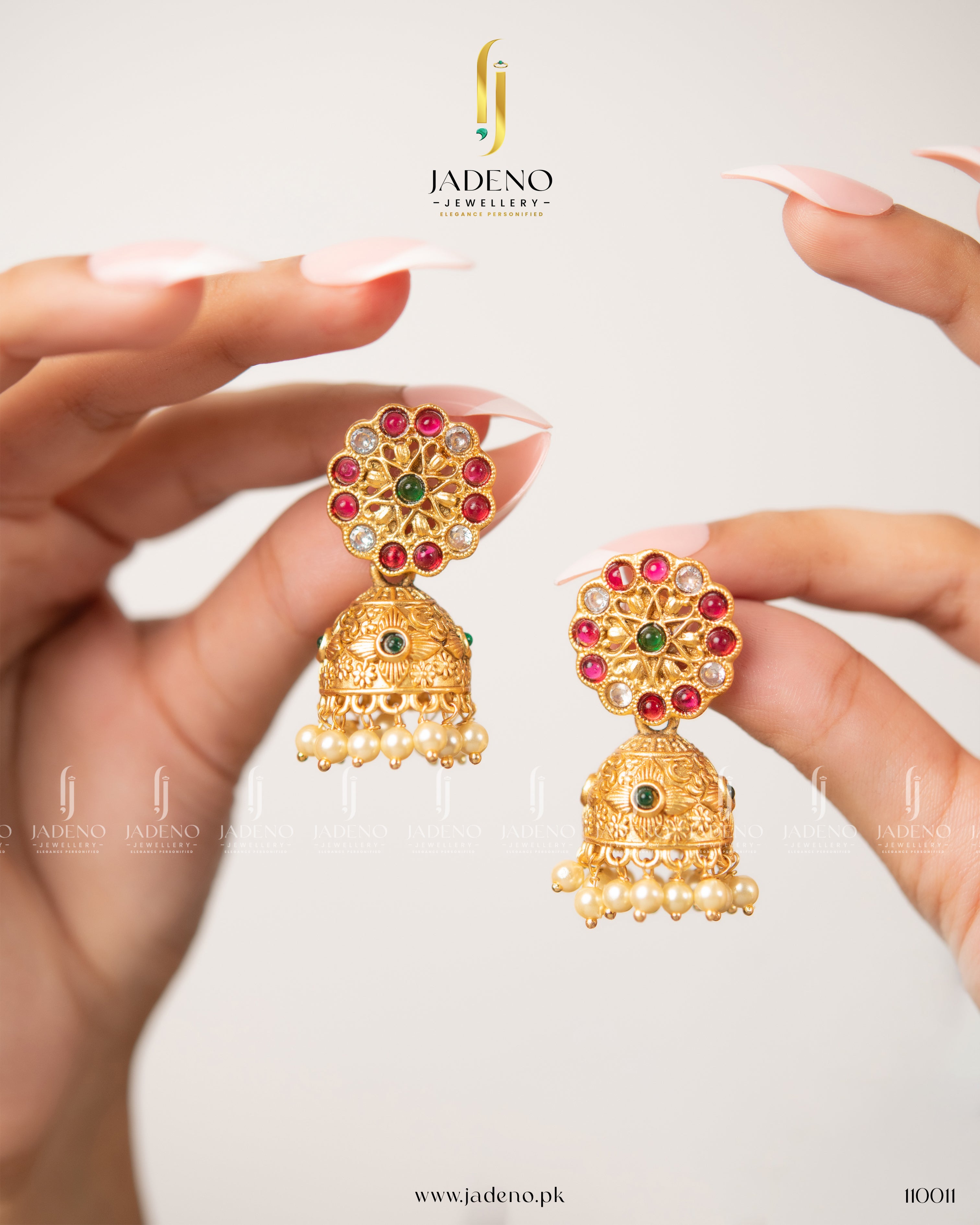 Imported Original South Indian Long Mala with Jhumkis
