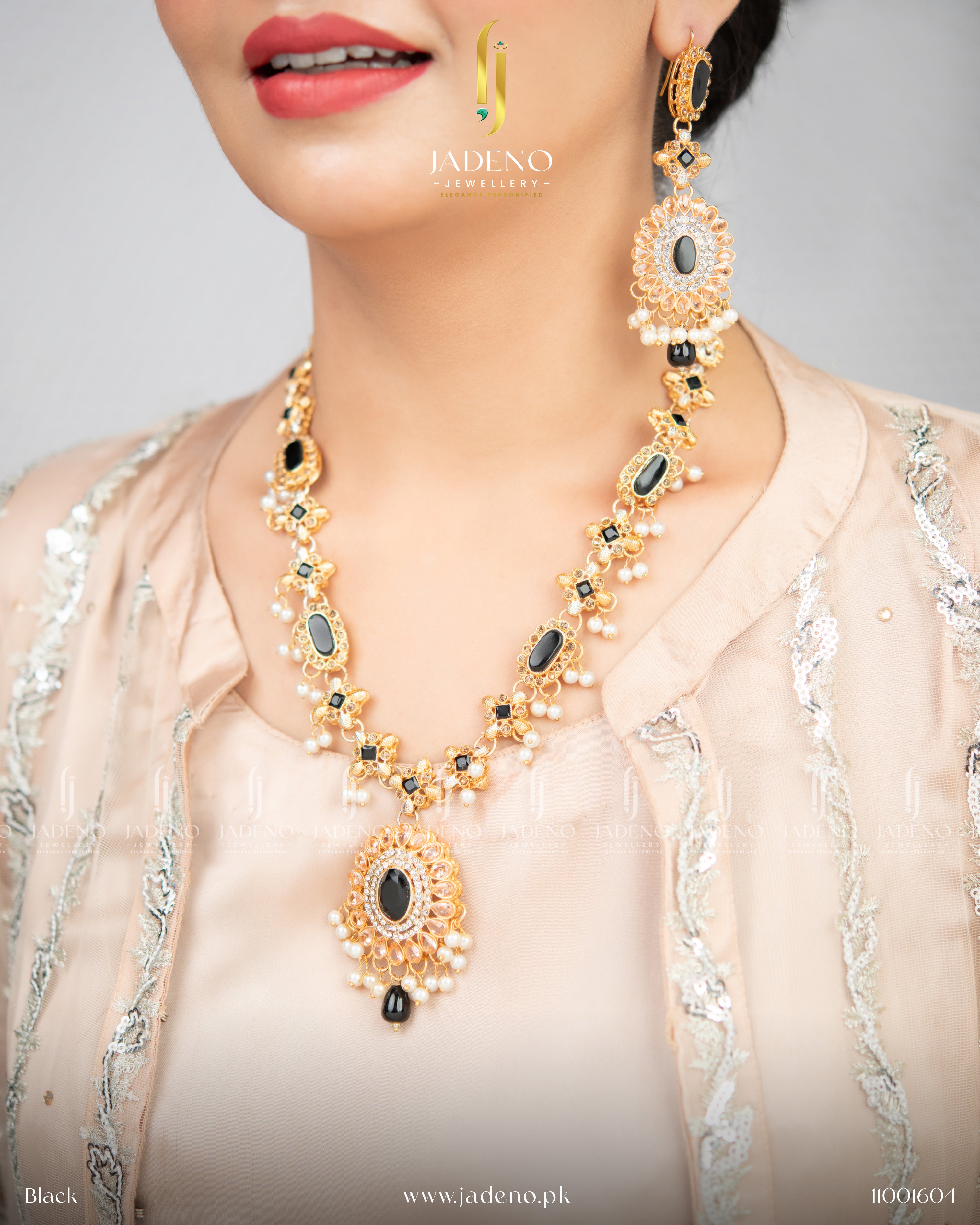 Indian Handmade Safina Long Maala with Earrings