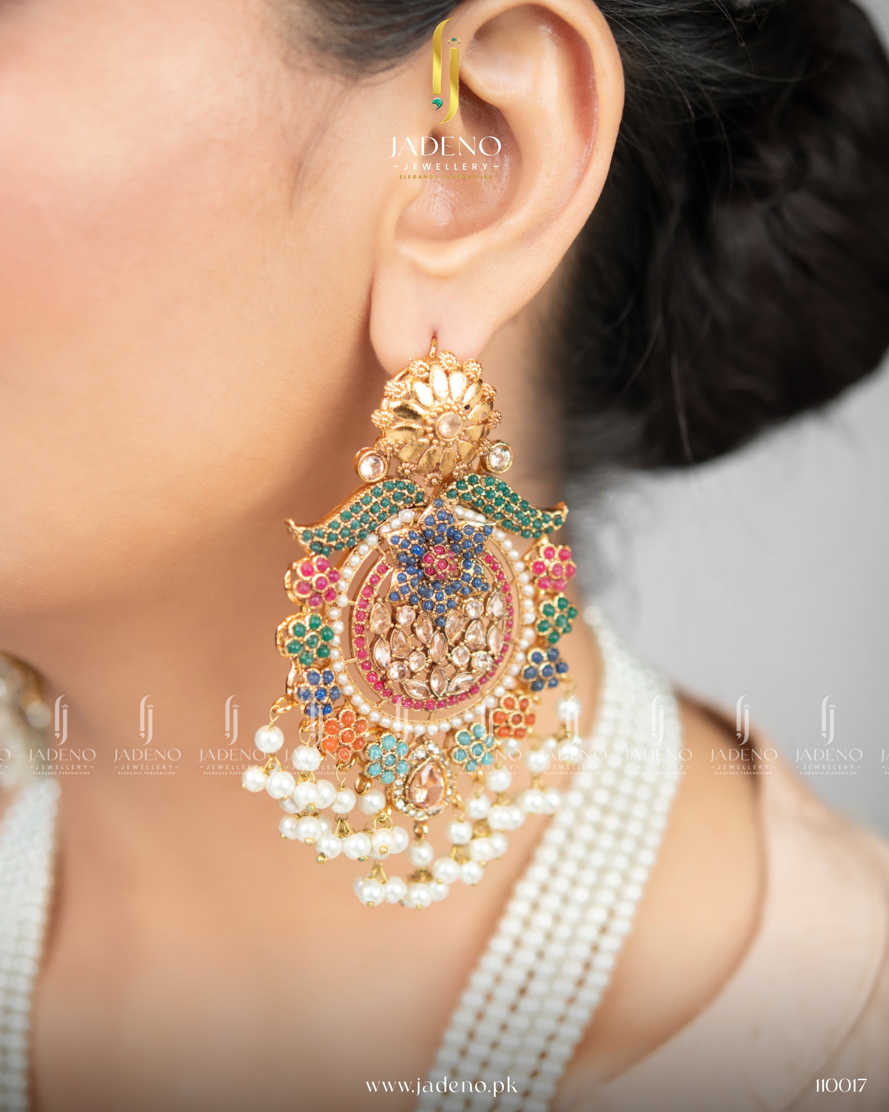High Quality Traditional Nauratan Maala set with Tika