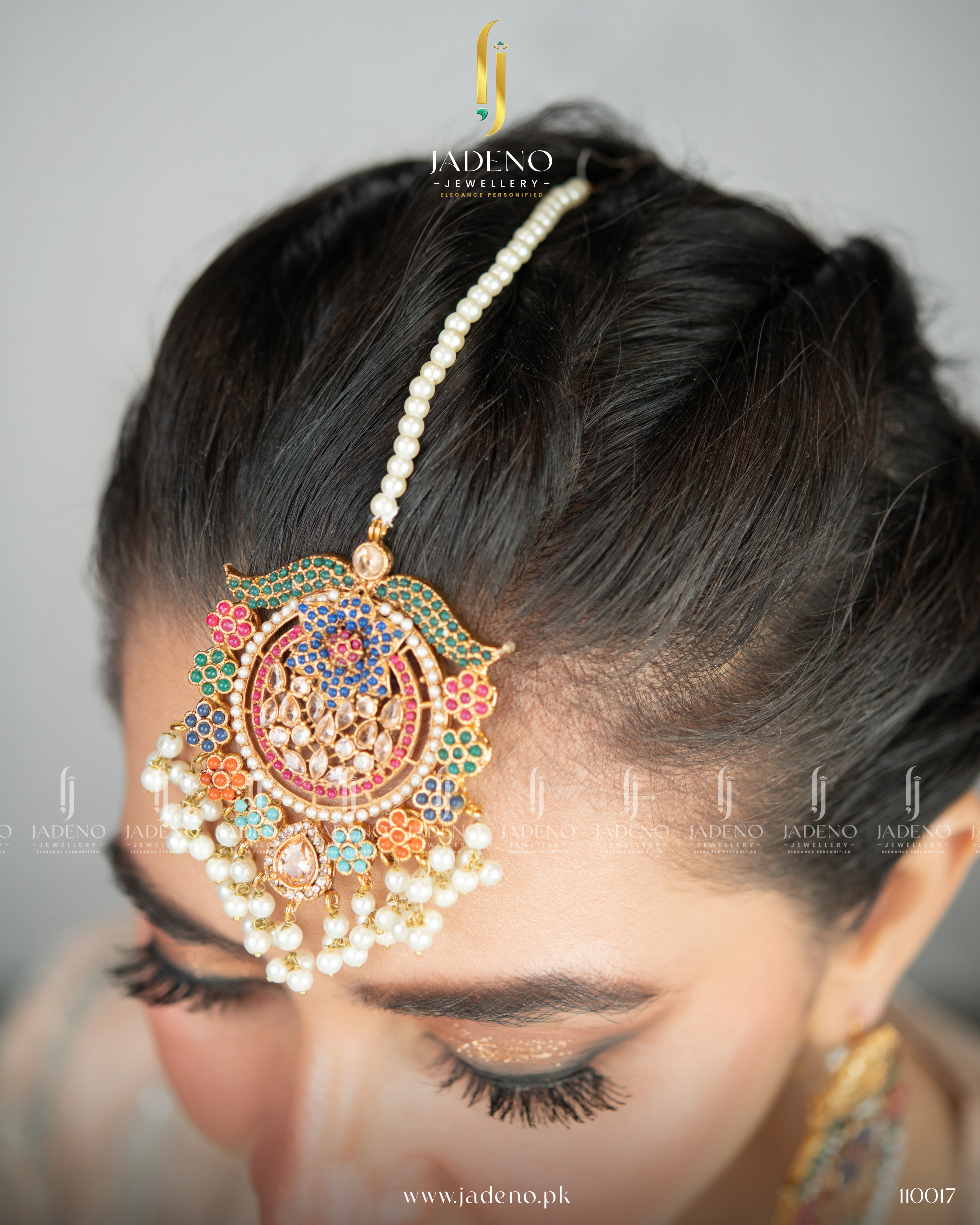 High Quality Traditional Nauratan Maala set with Tika