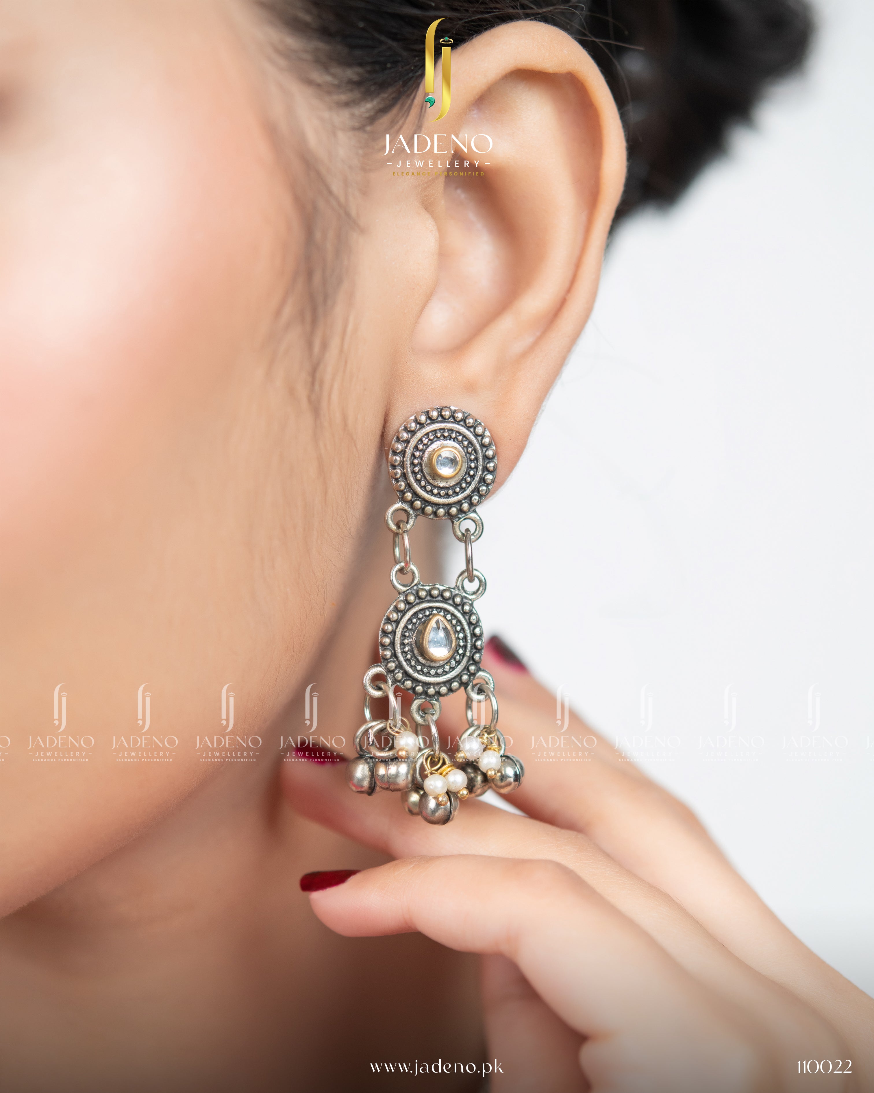 Classy Oxidised Rajastani Maala with Earrings