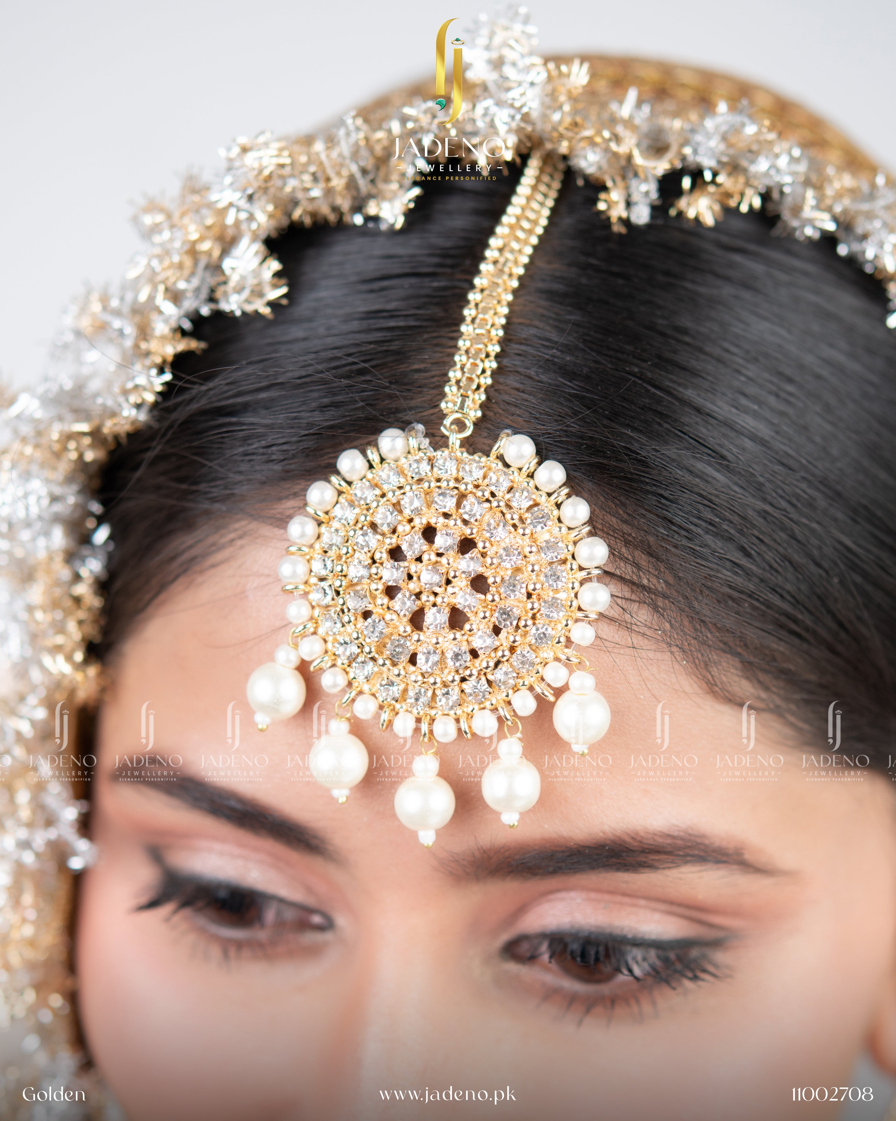 Luxurious Adelie Heavy Set with Mala, Tika and Earrings