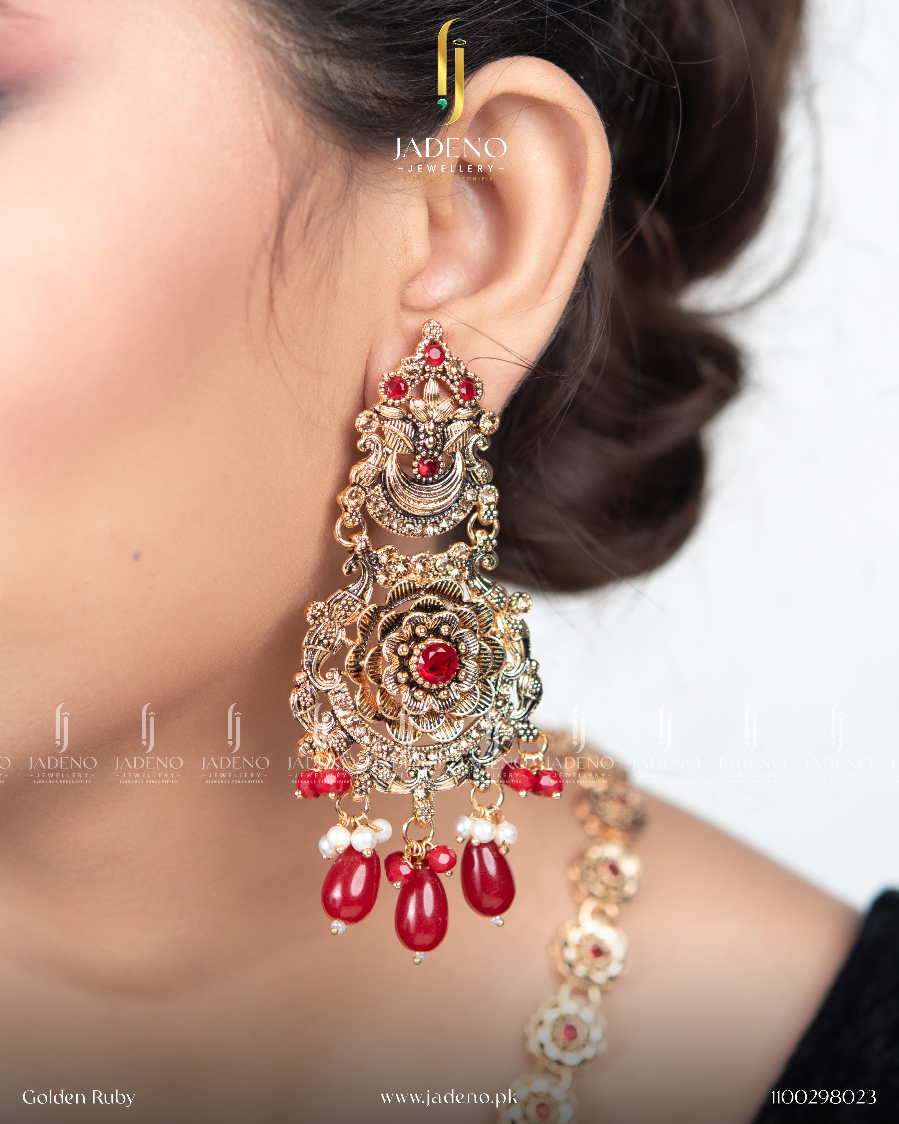 Designer's Made Radhika Long Maala Set with Tika