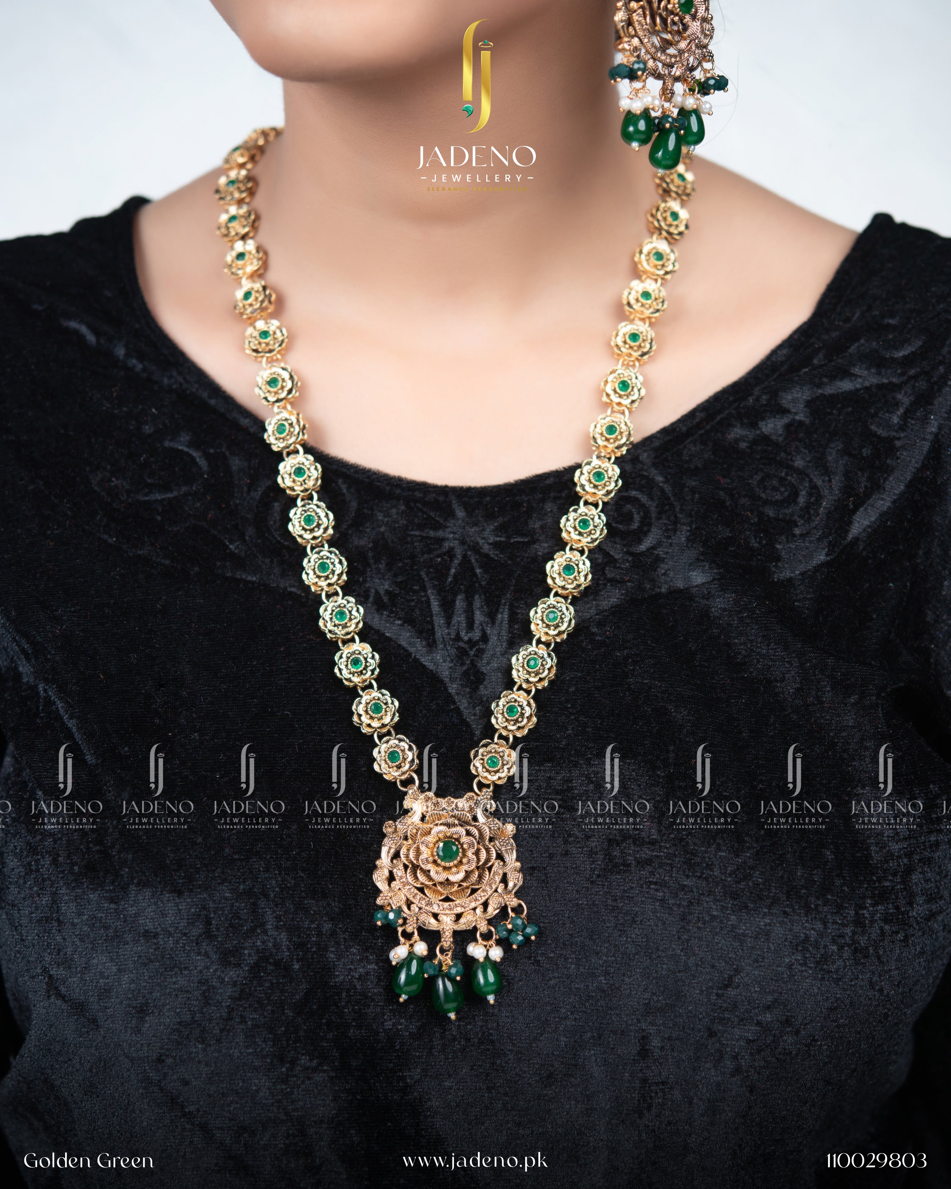Designer's Made Radhika Long Maala Set with Tika