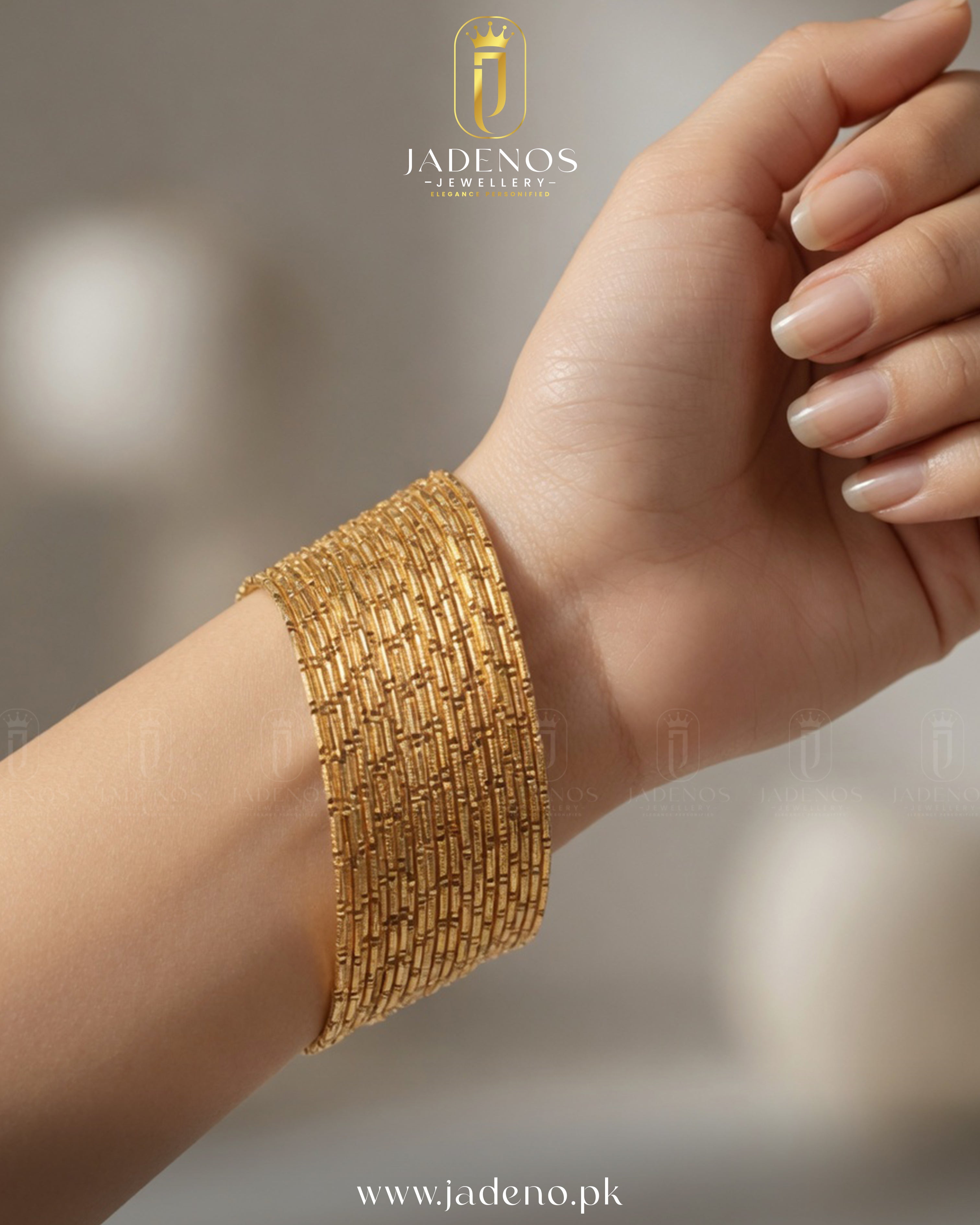The Golden Aura Luxe Bangles- 21 Pieces