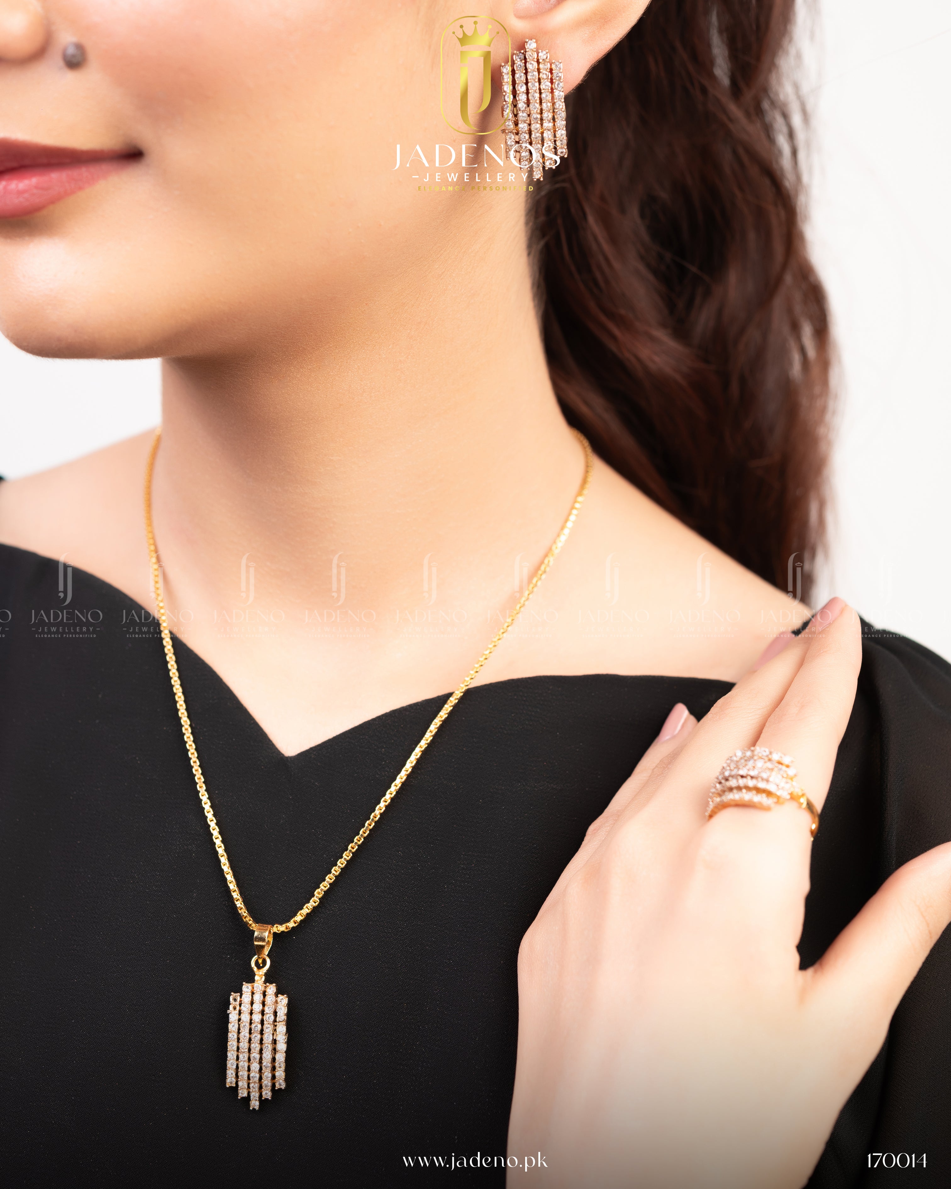 Premium Quality Crowned grace Combo Set with Adjustable Ring