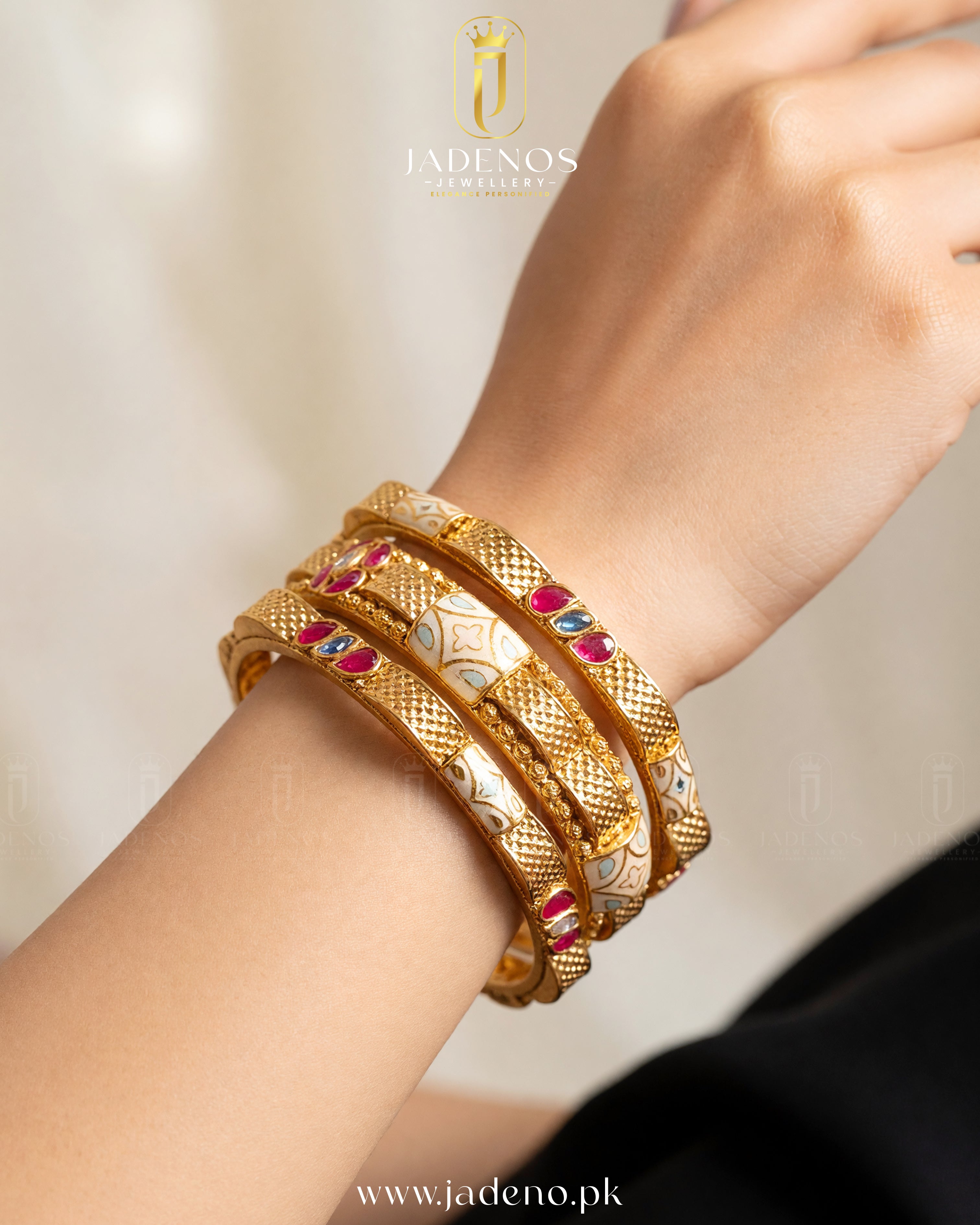 The Crimson Bloom Bangles