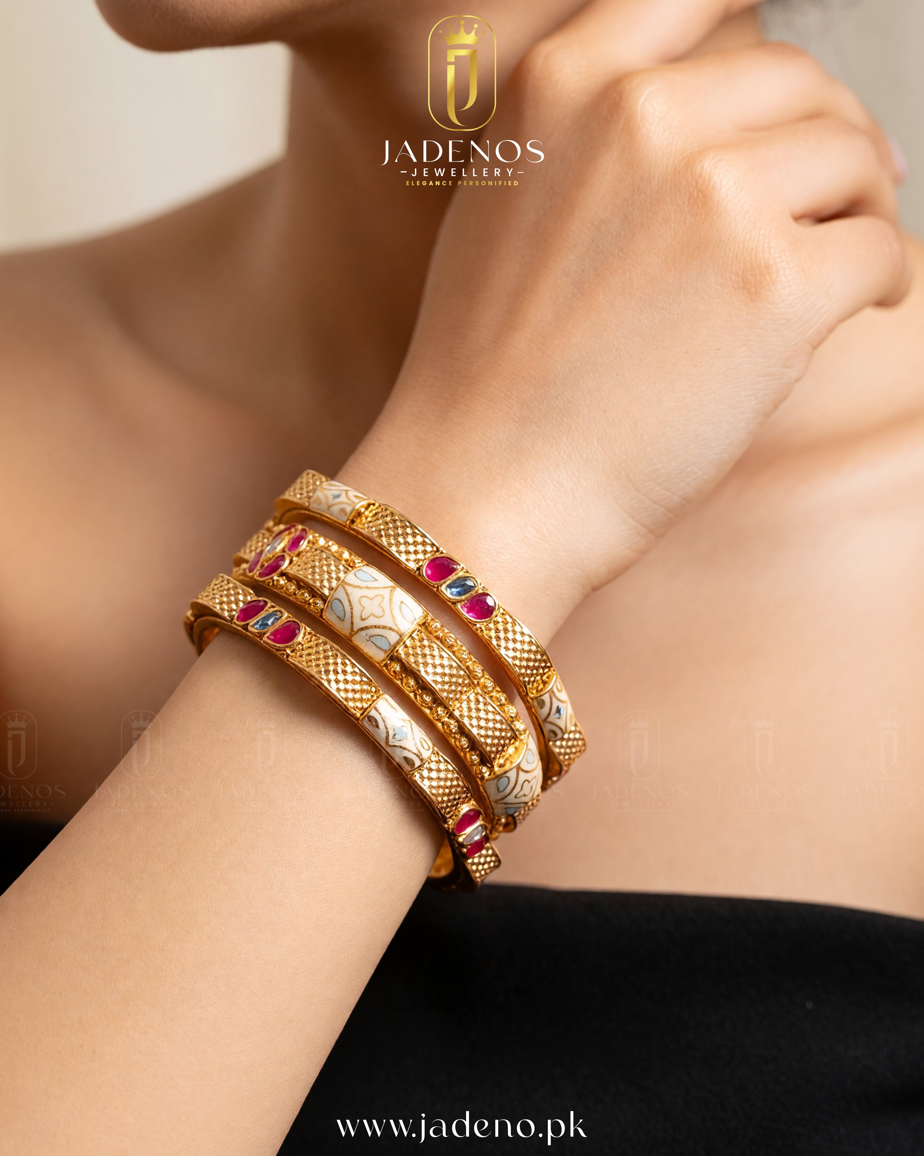 The Crimson Bloom Bangles