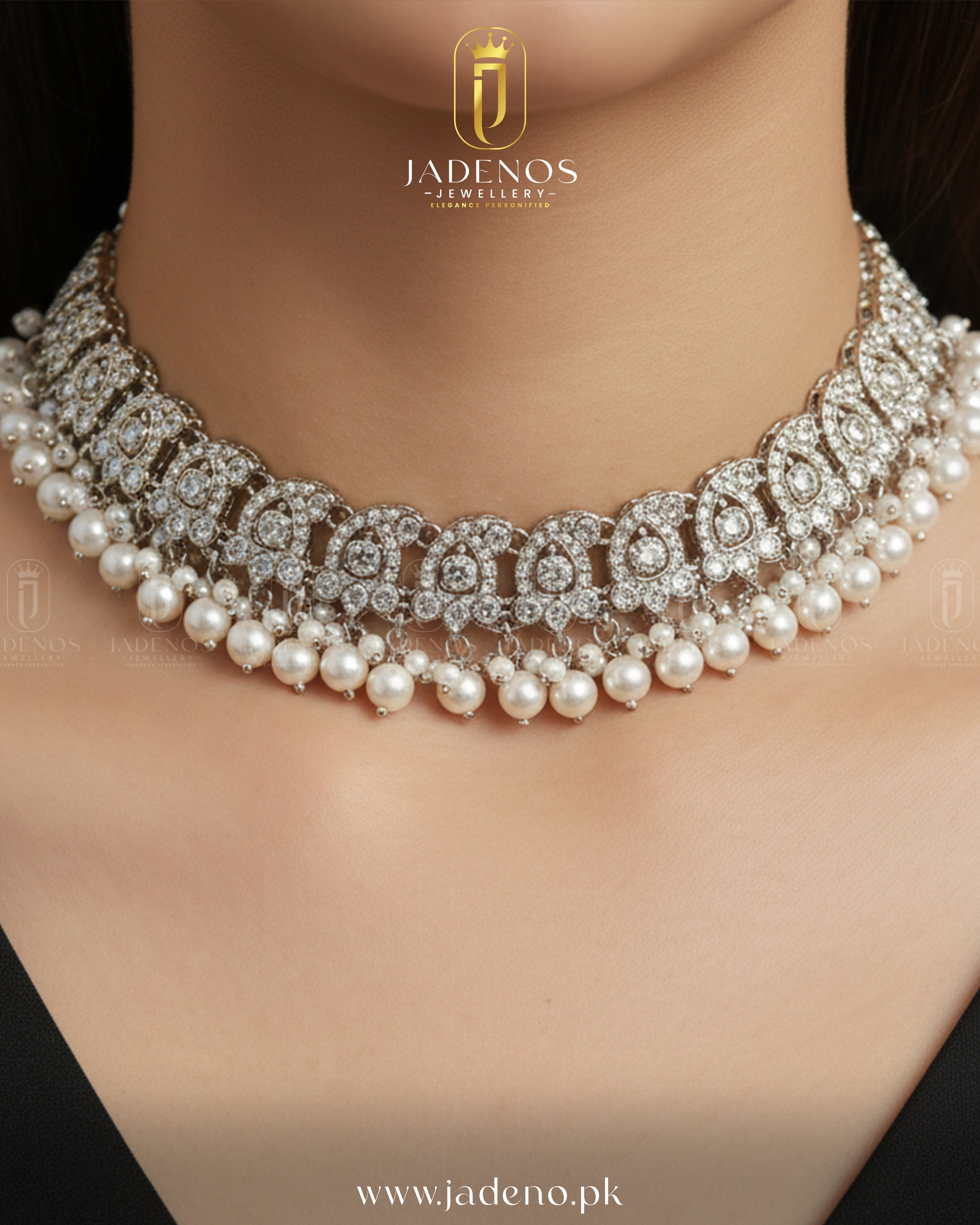 The Royal Silveria Anmol Motifs Necklace Set