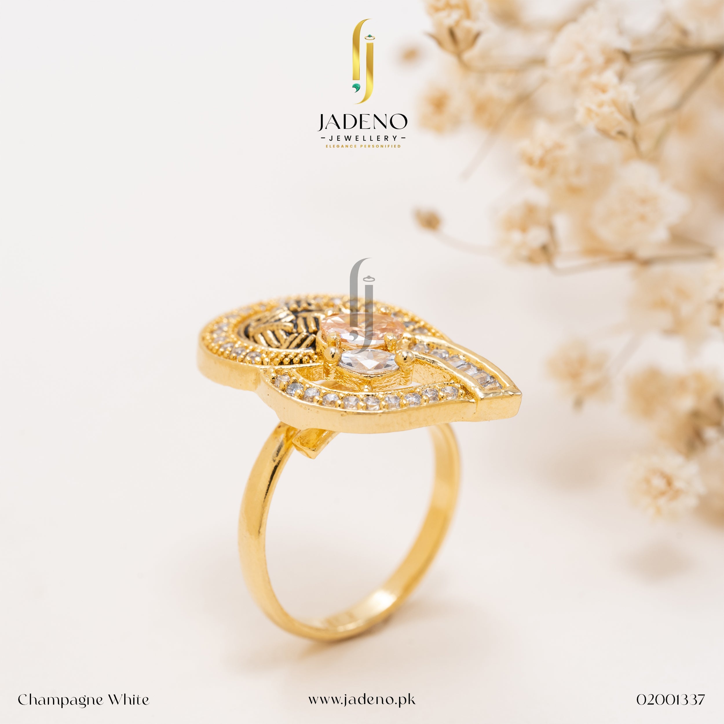 "Buy Online Irresistible American Diamond Zircon Ring"