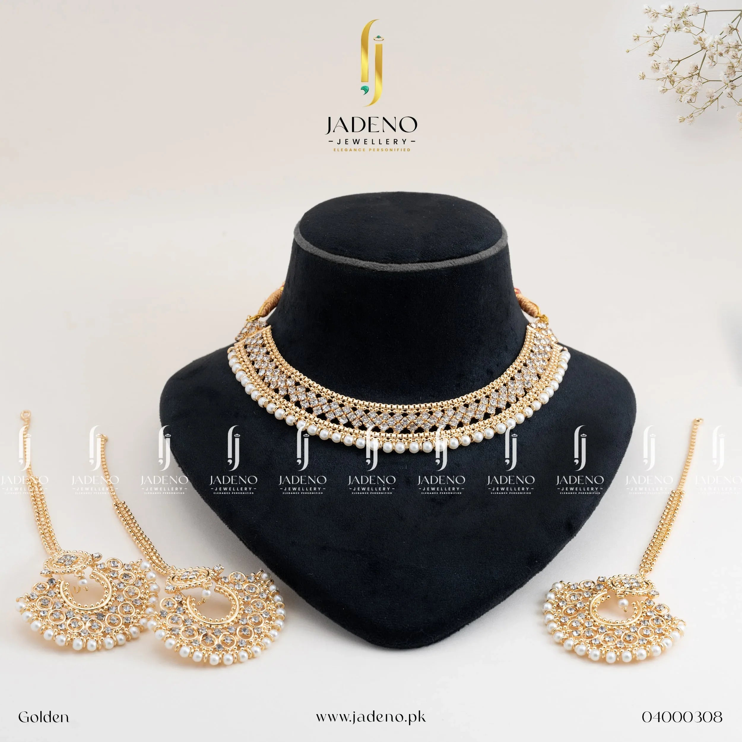 "Buy ADELIE Necklace Set Online in Pakistan | Jadeno.pk"