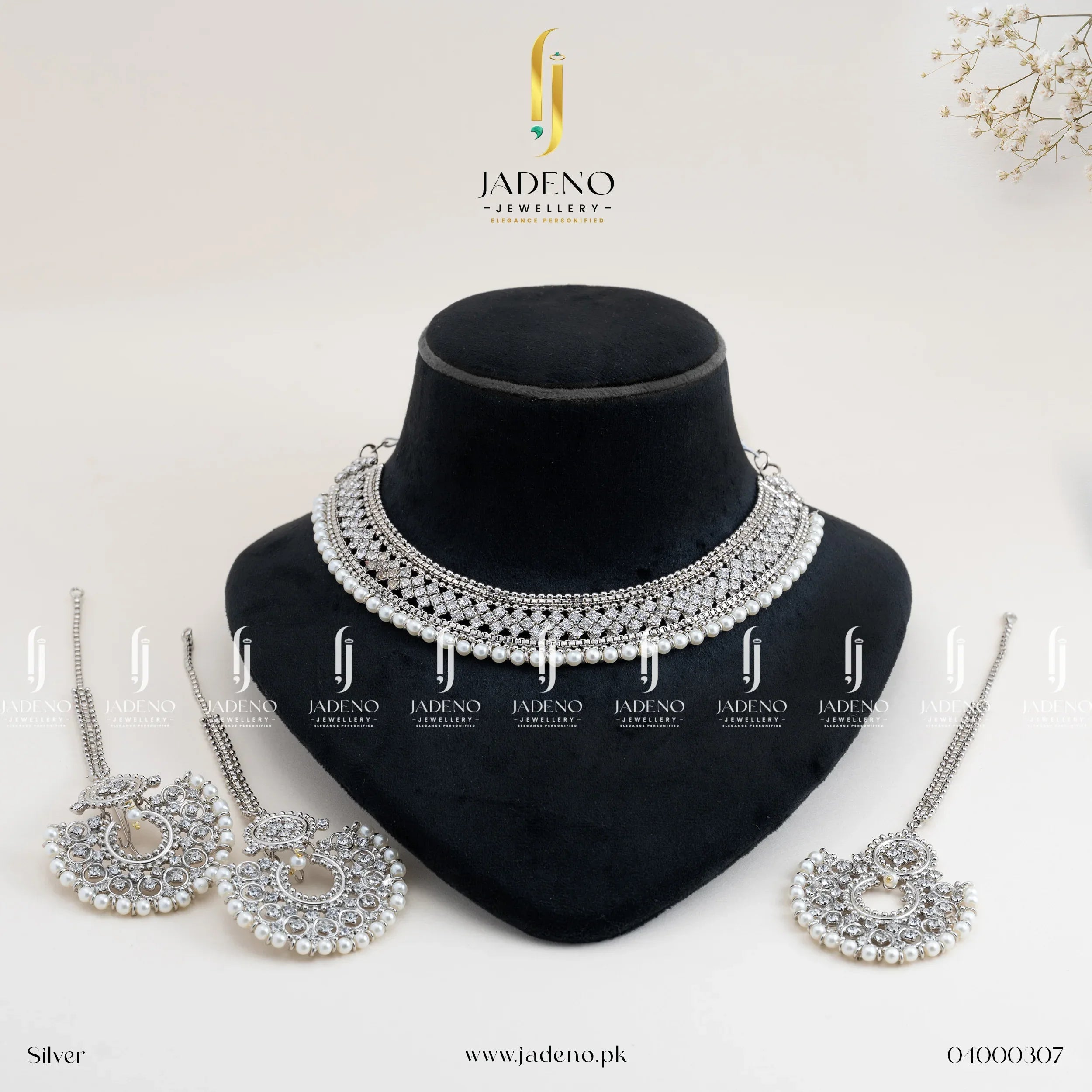 "Buy ADELIE Necklace Set Online in Pakistan | Jadeno.pk"
