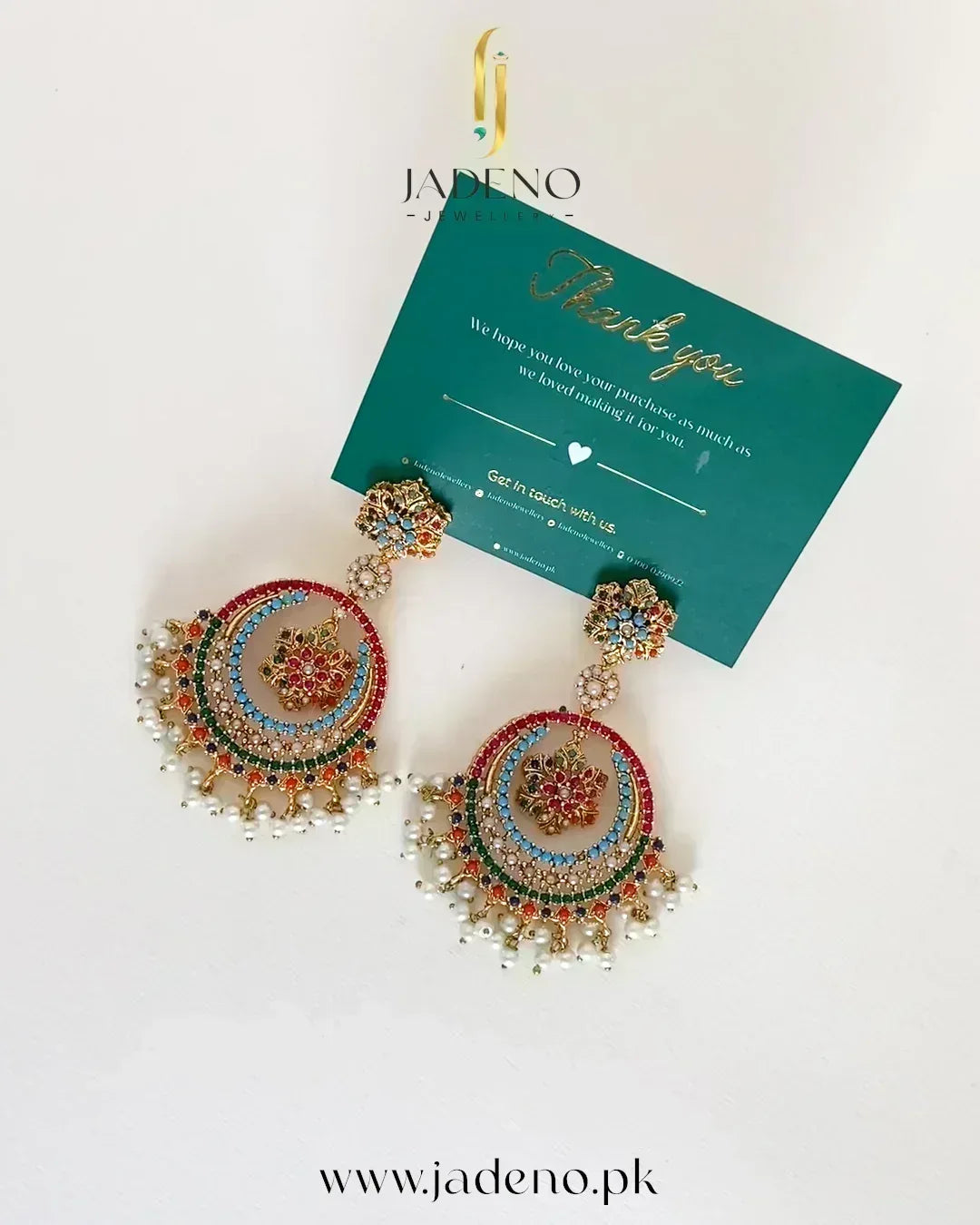 "Charismatic Nauratan Big Earrings - Jadeno"