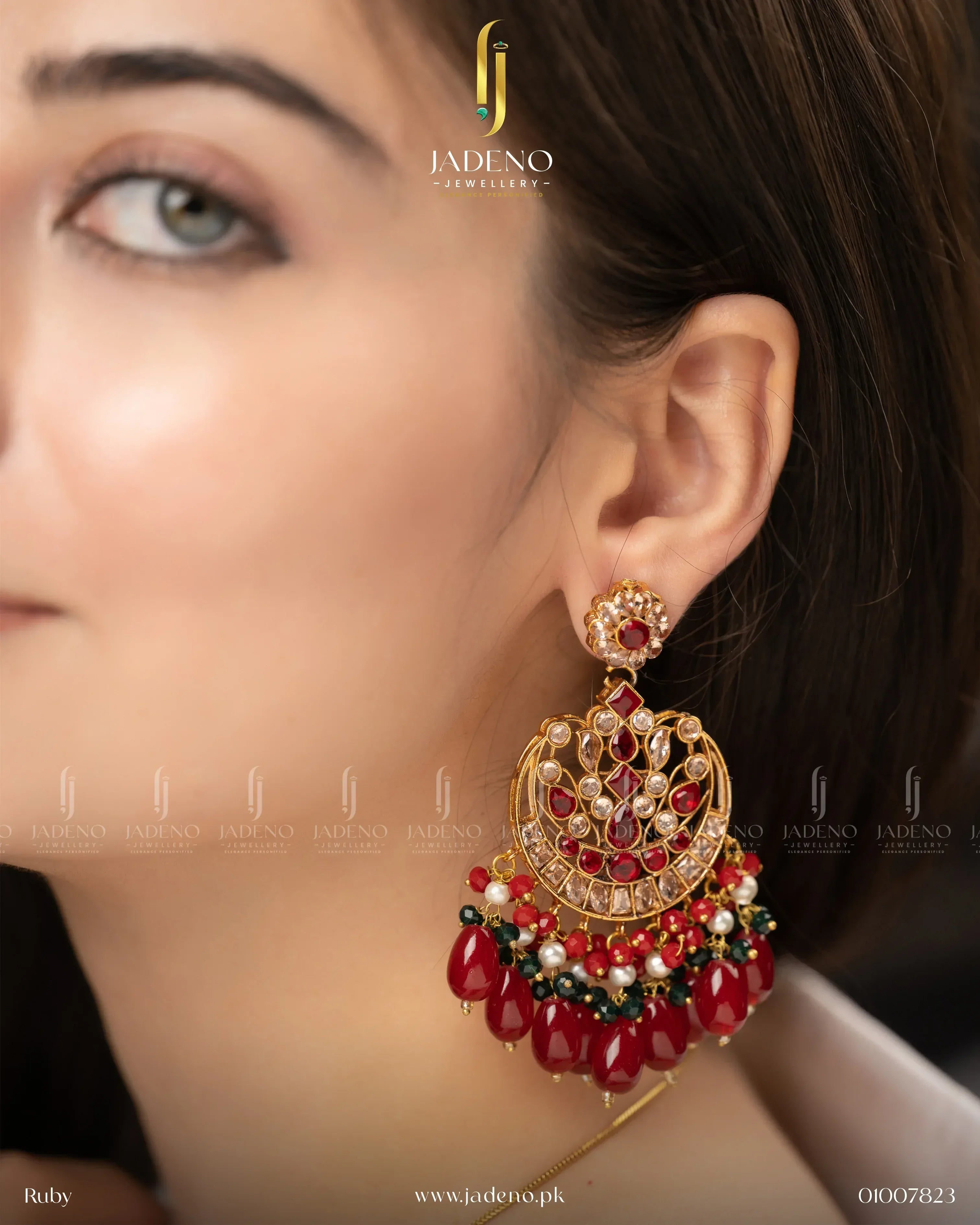 "Ayzel's Polki Earrings - Jadeno"