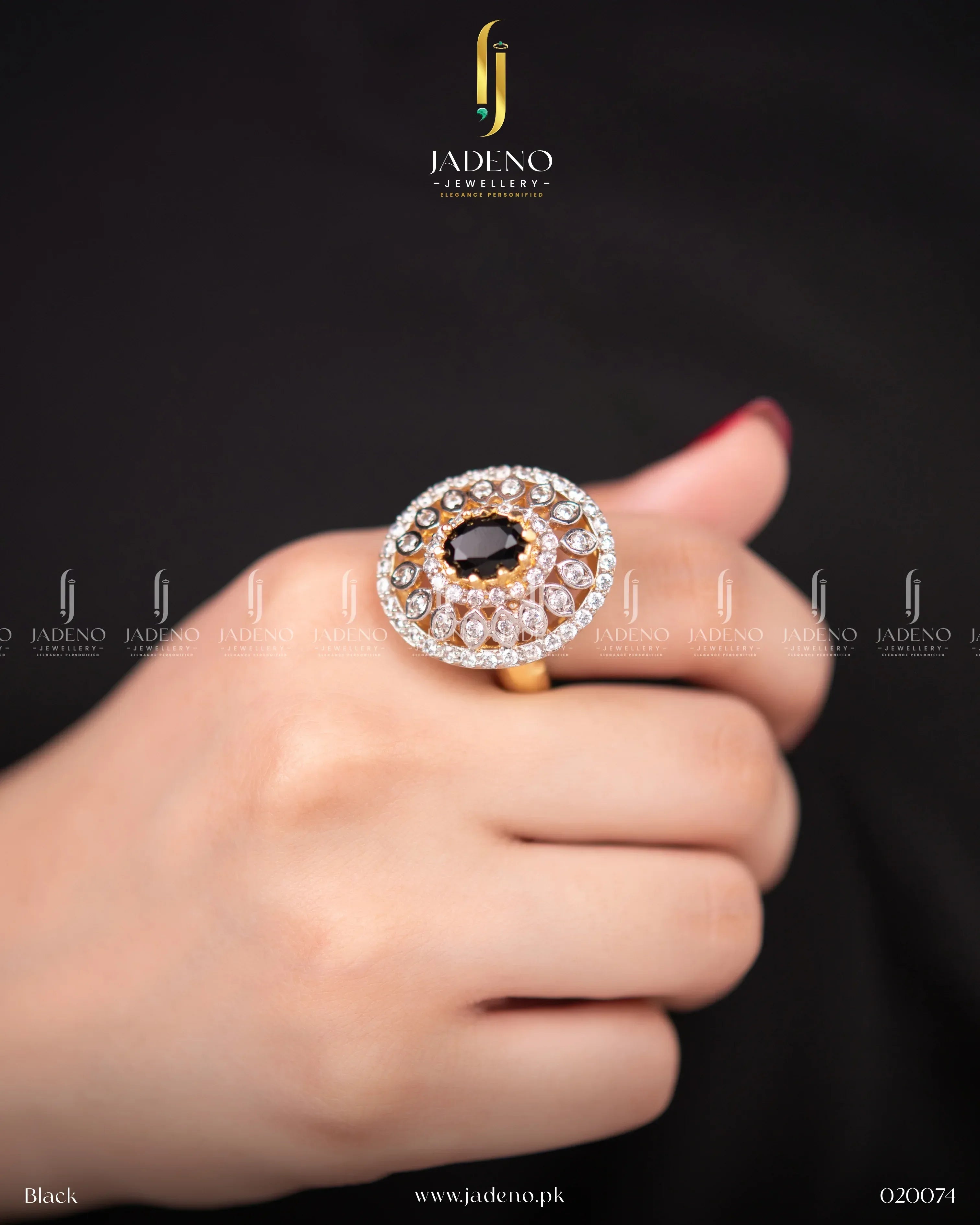 "Ayera Ad Zircon Adjustable Ring - Jadeno"