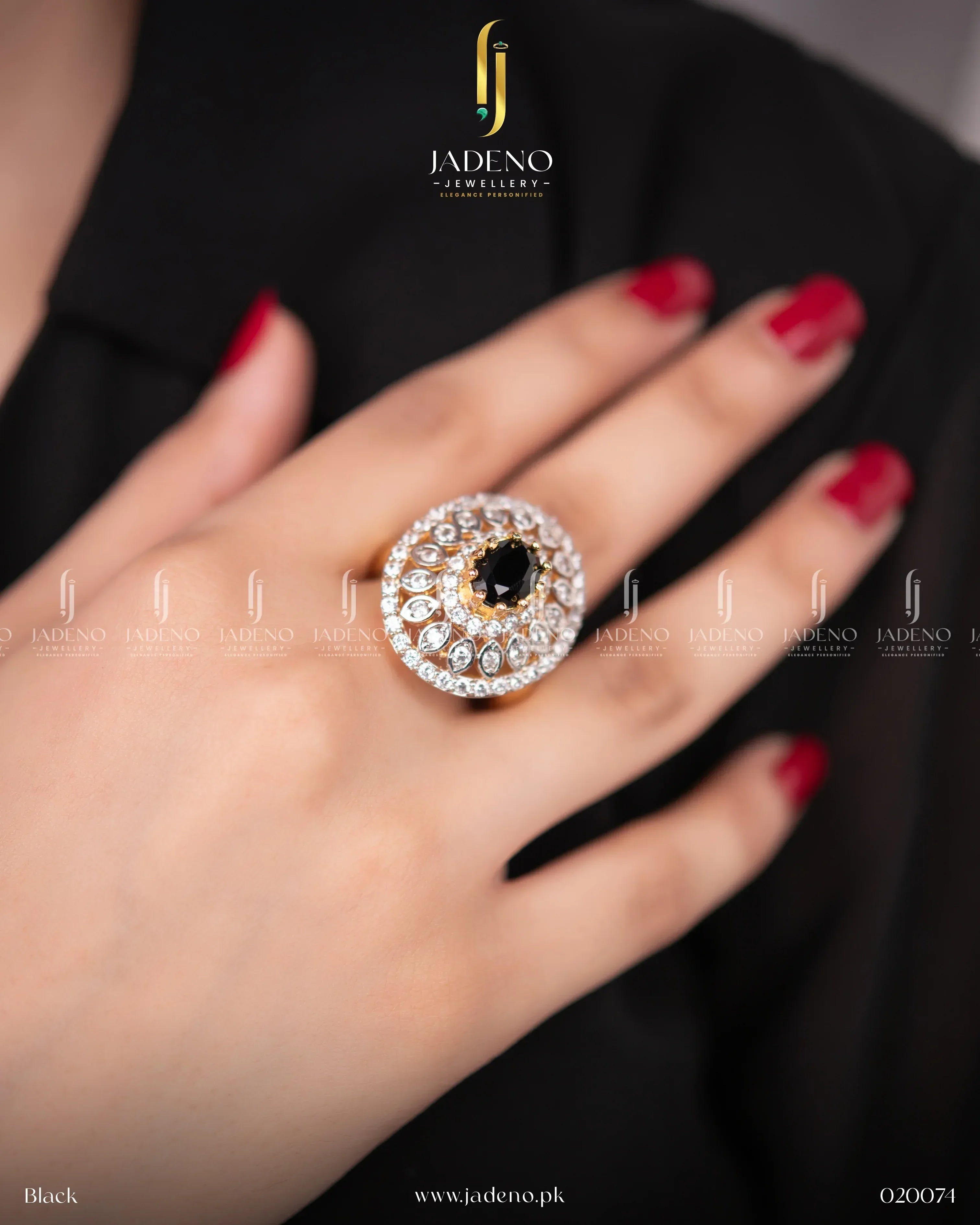 "Ayera Ad Zircon Adjustable Ring - Jadeno"