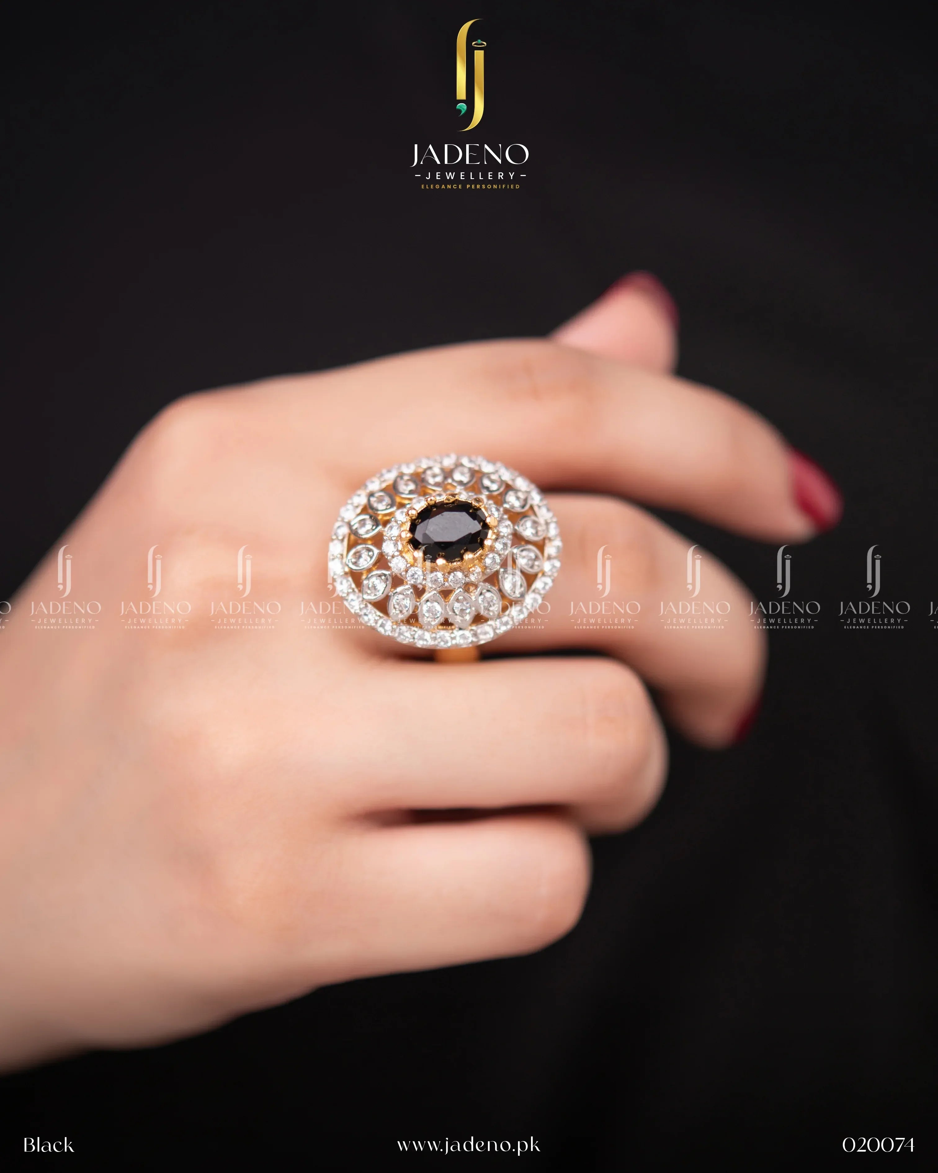 "Ayera Ad Zircon Adjustable Ring - Jadeno"