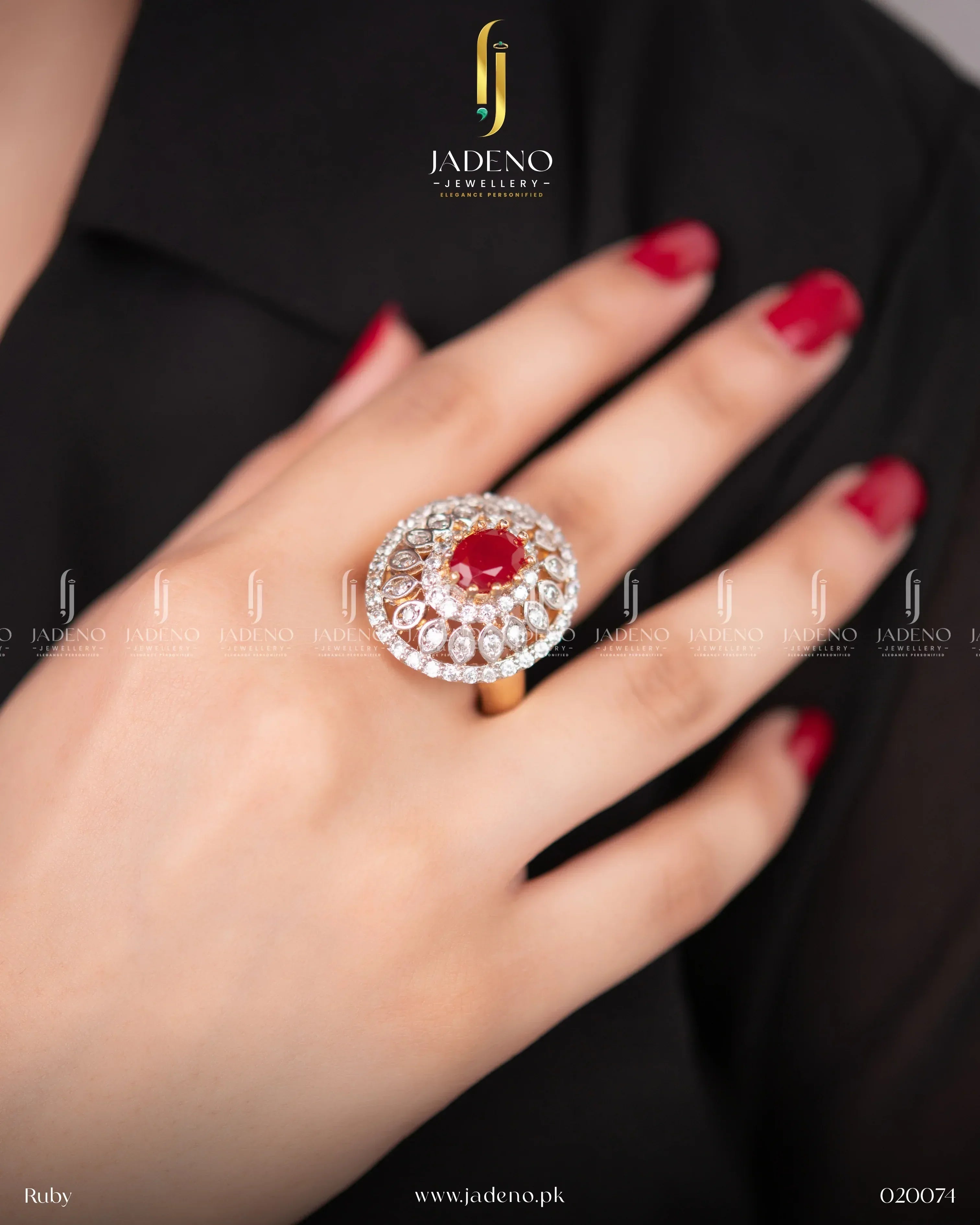 "Ayera Ad Zircon Adjustable Ring - Jadeno"
