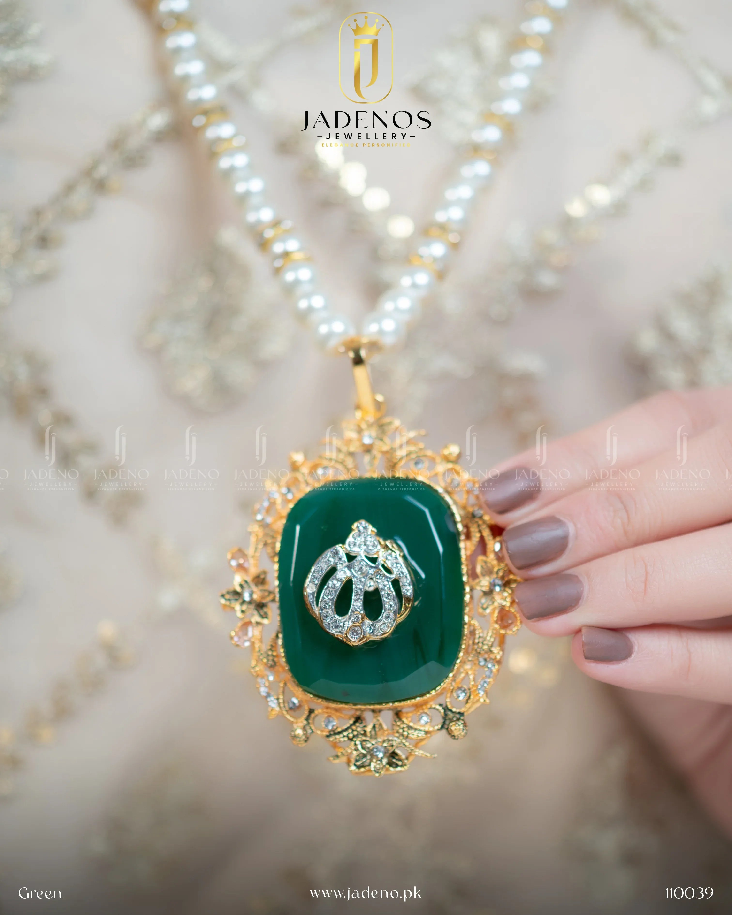 "Big Stone Calligraphy Mala - Jadeno"