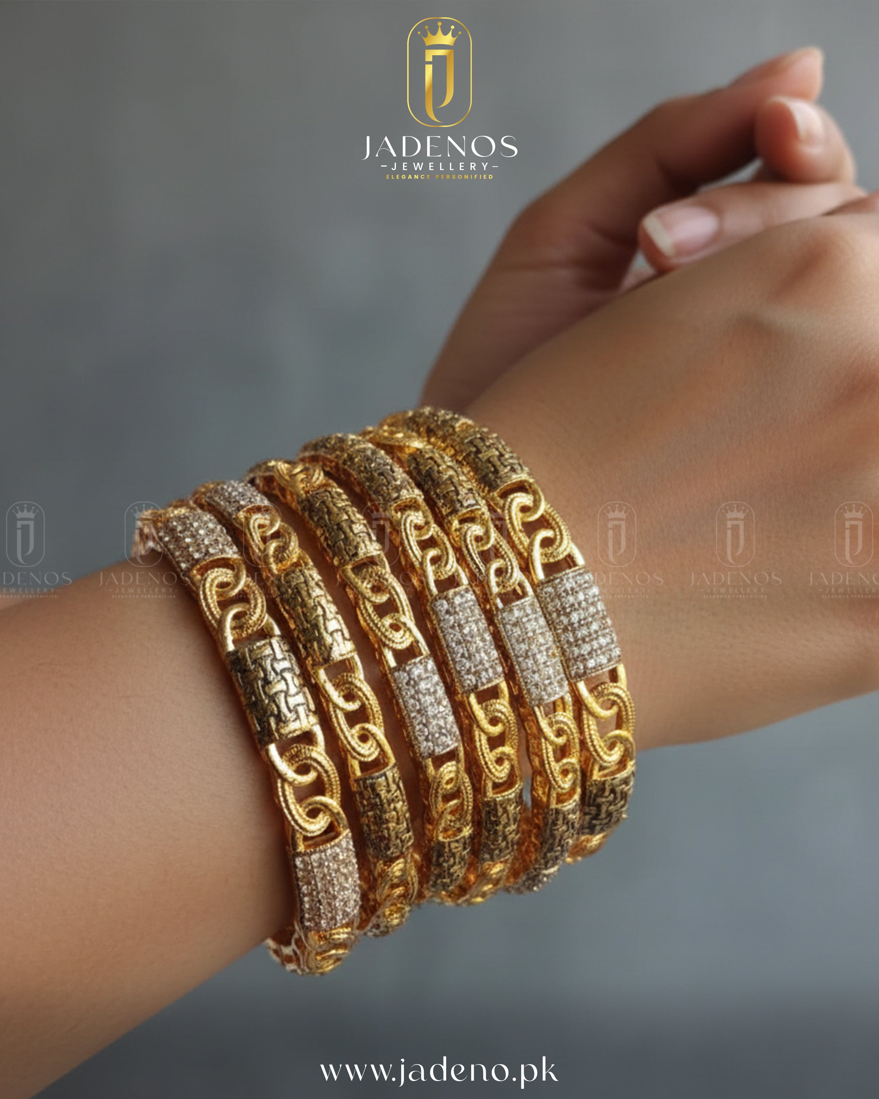 The Imeprial Spark Bangles-6 Pieces