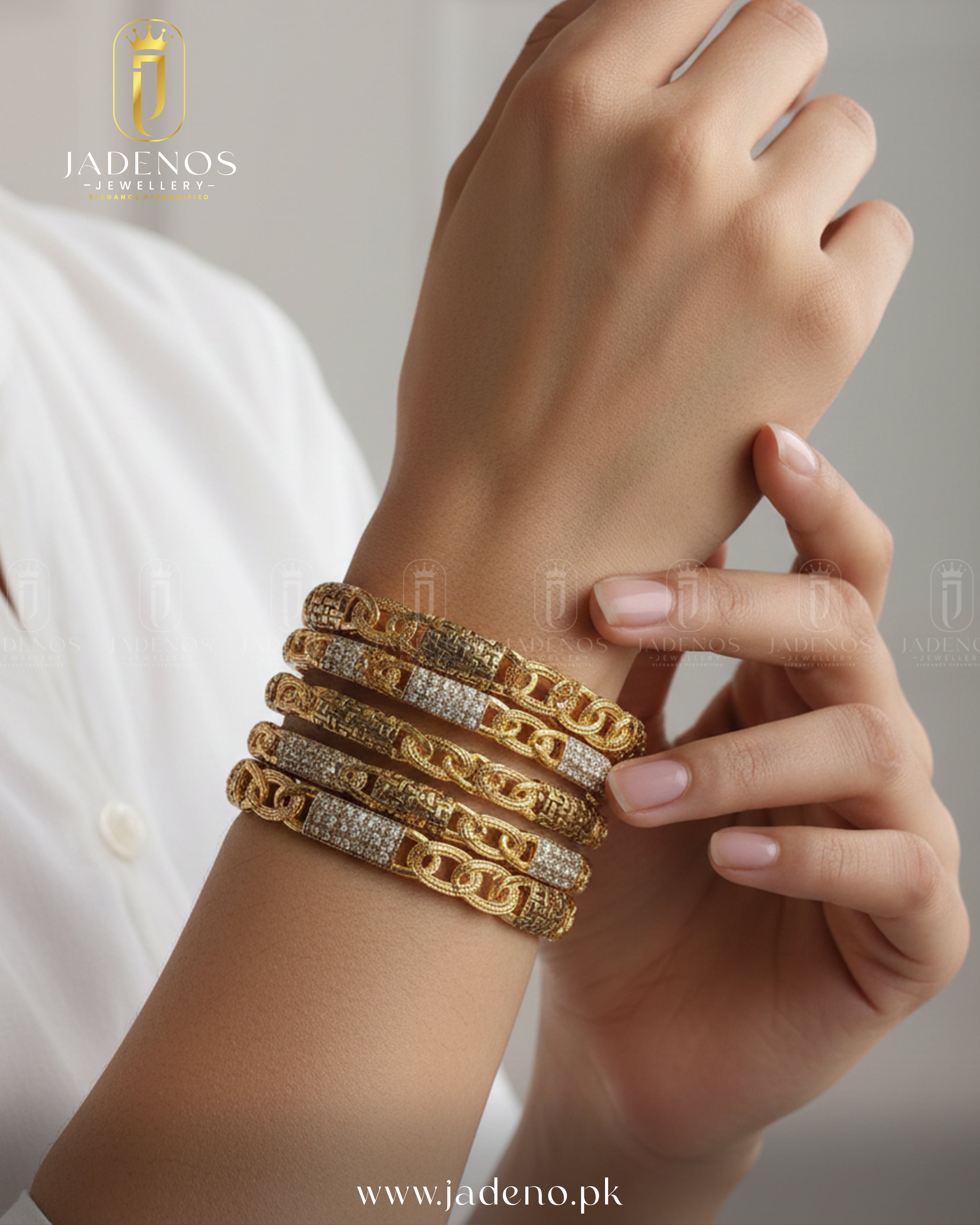 The Imeprial Spark Bangles-6 Pieces