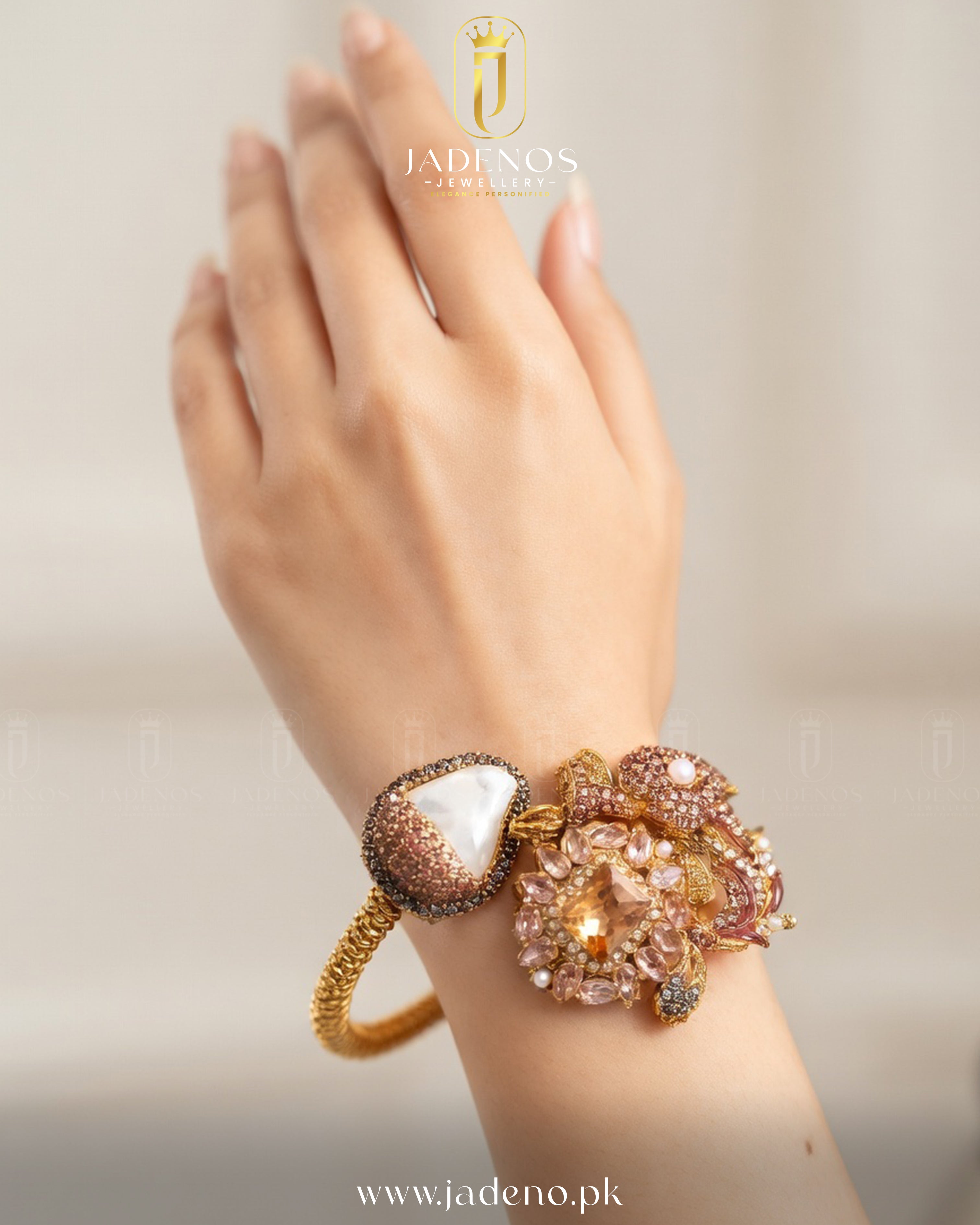 The Garnet Bloom Adjustable Bracelet