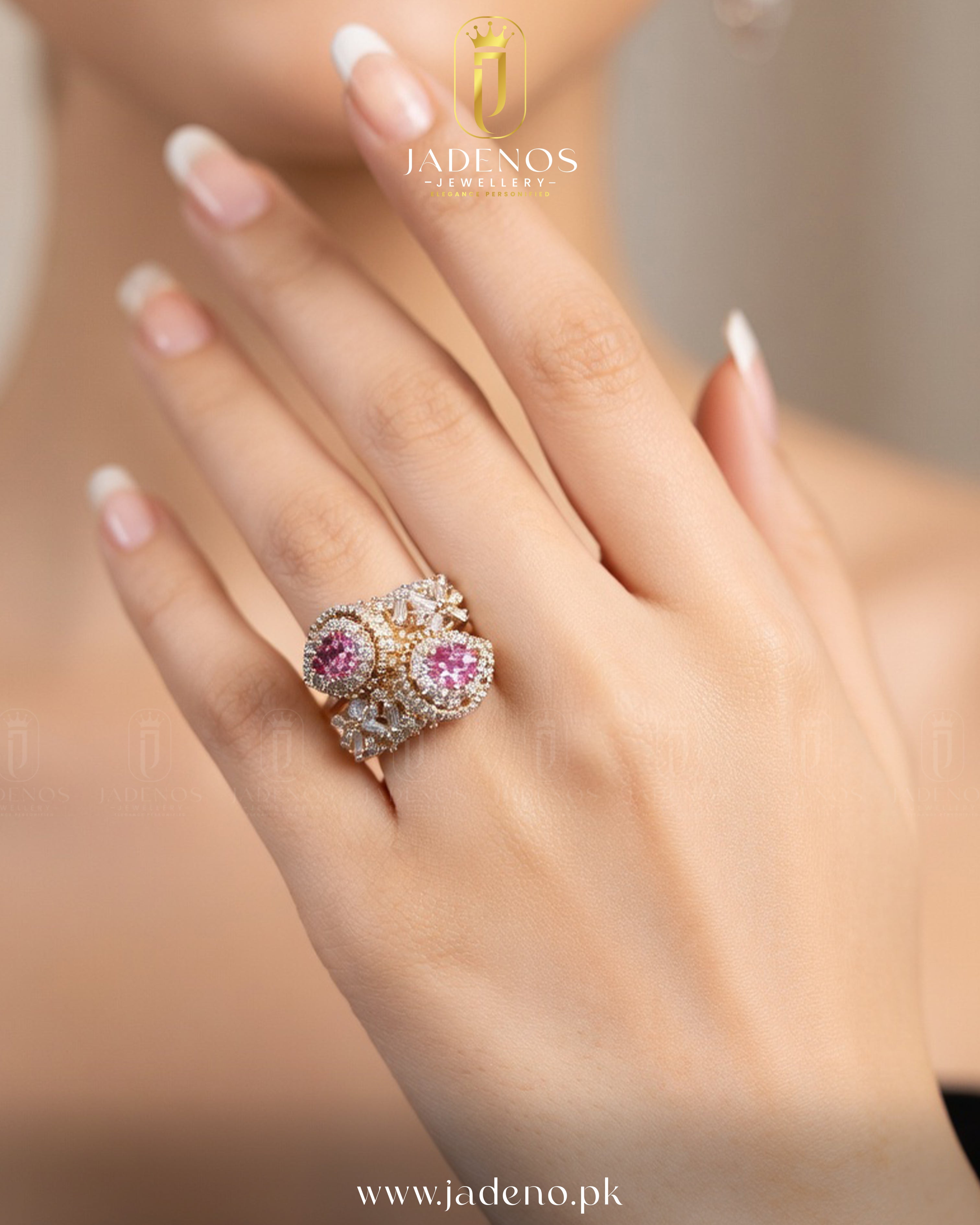 The Flora Empress Gem Adjustable Ring
