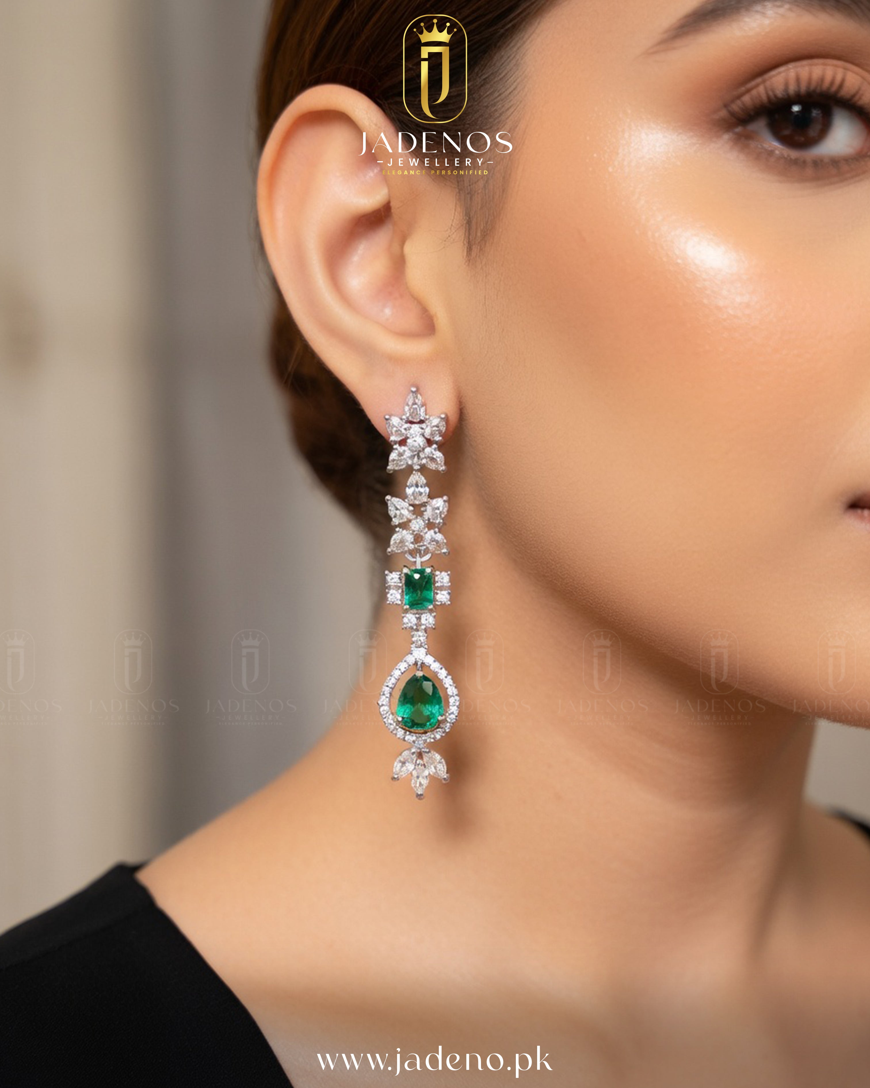 The Celestial Radiance AD Earrings