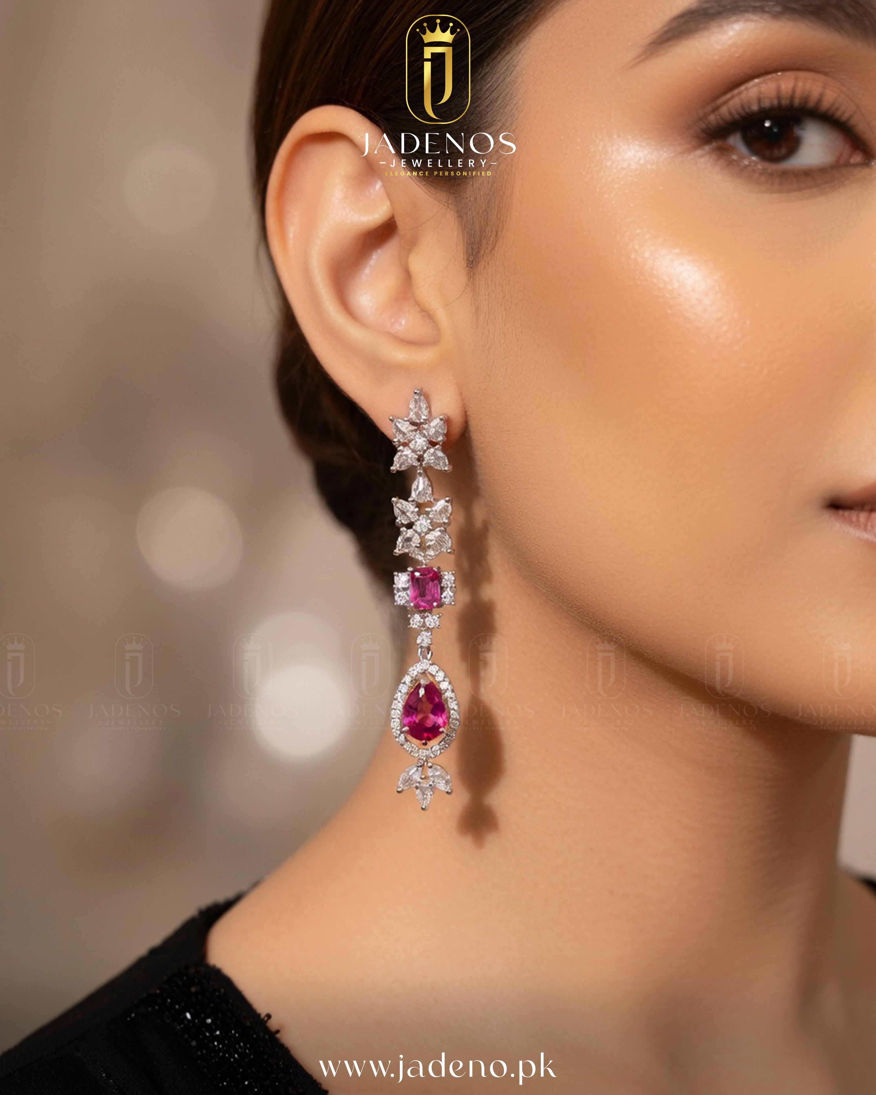 The Celestial Radiance AD Earrings