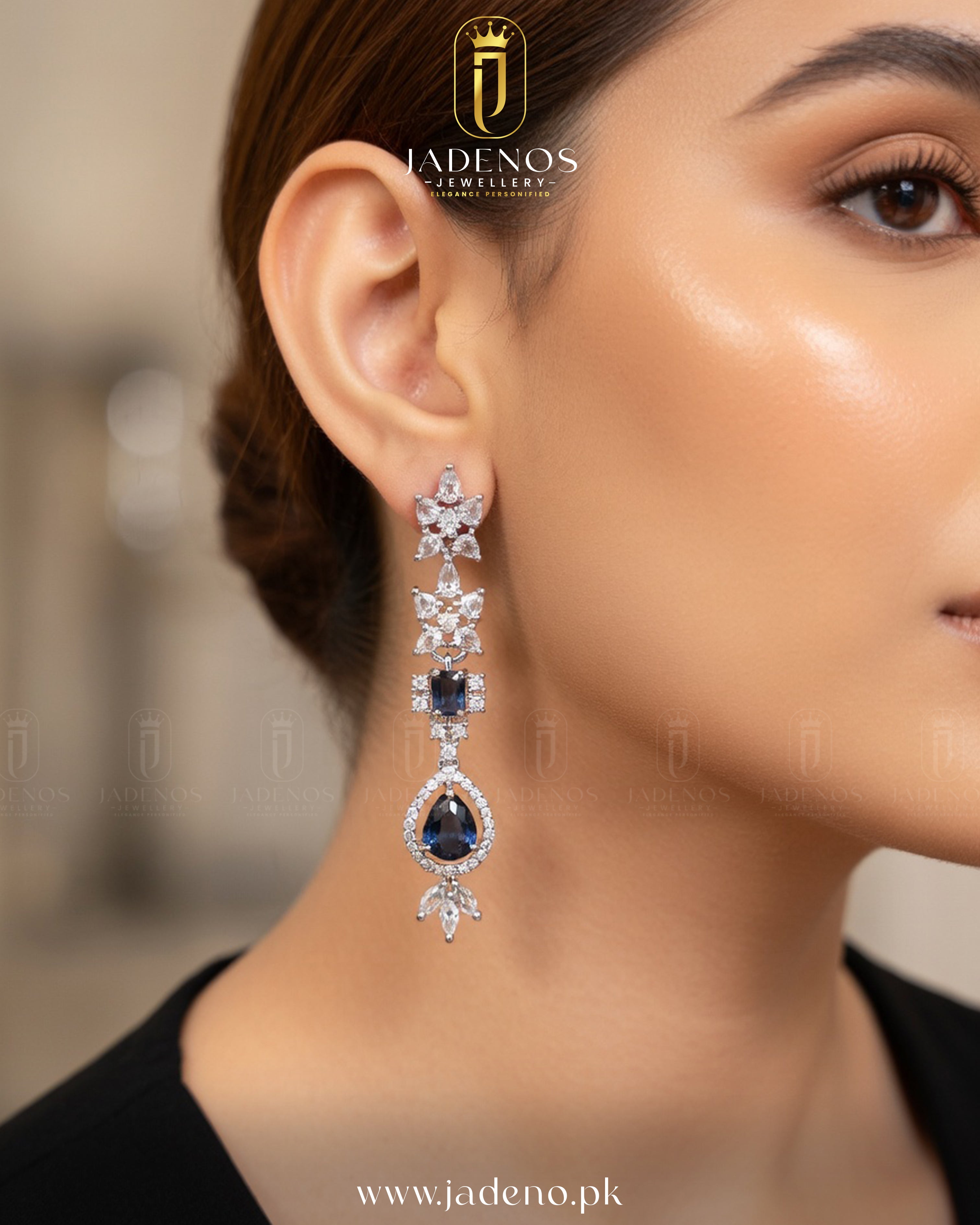 The Celestial Radiance AD Earrings