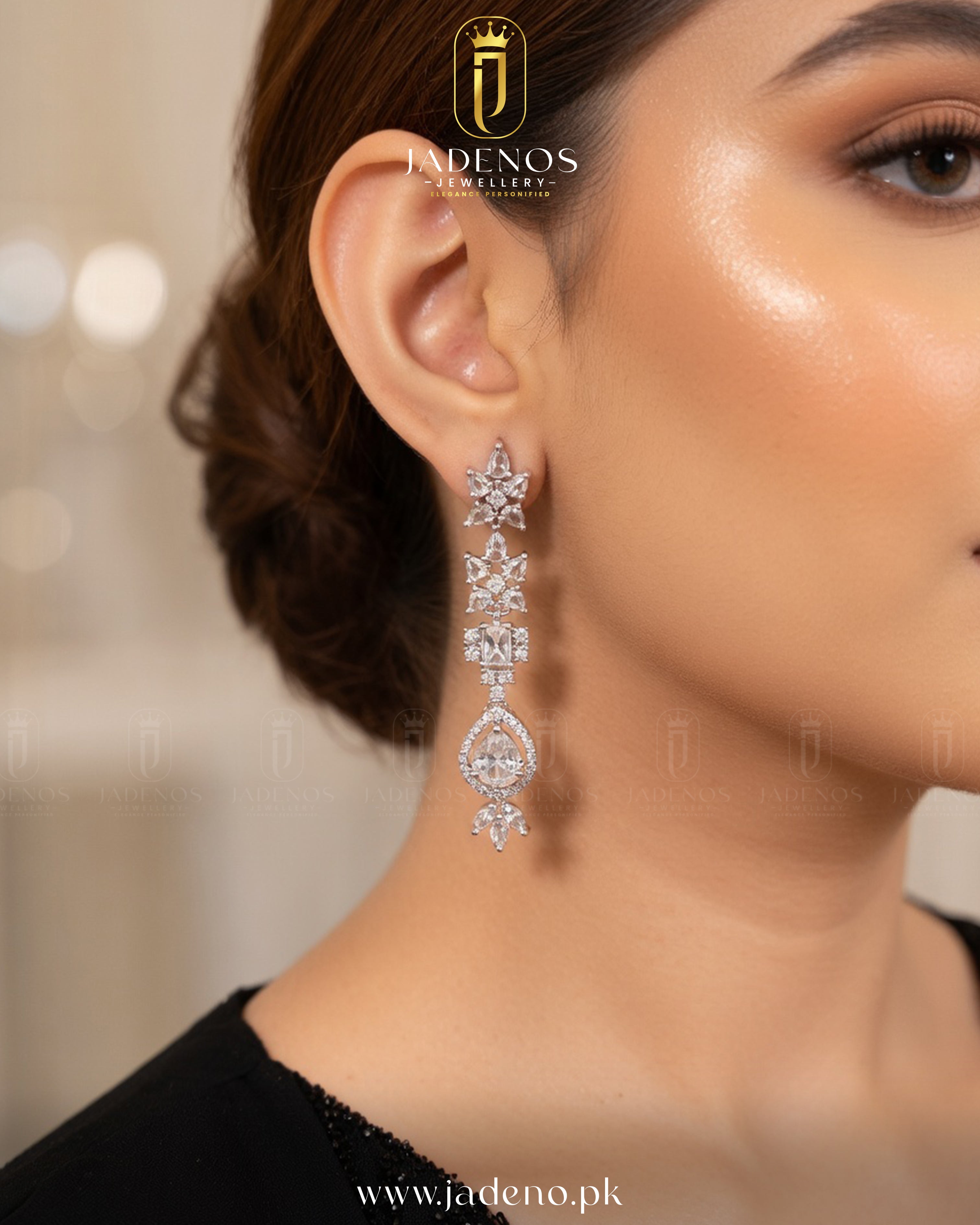 The Celestial Radiance AD Earrings