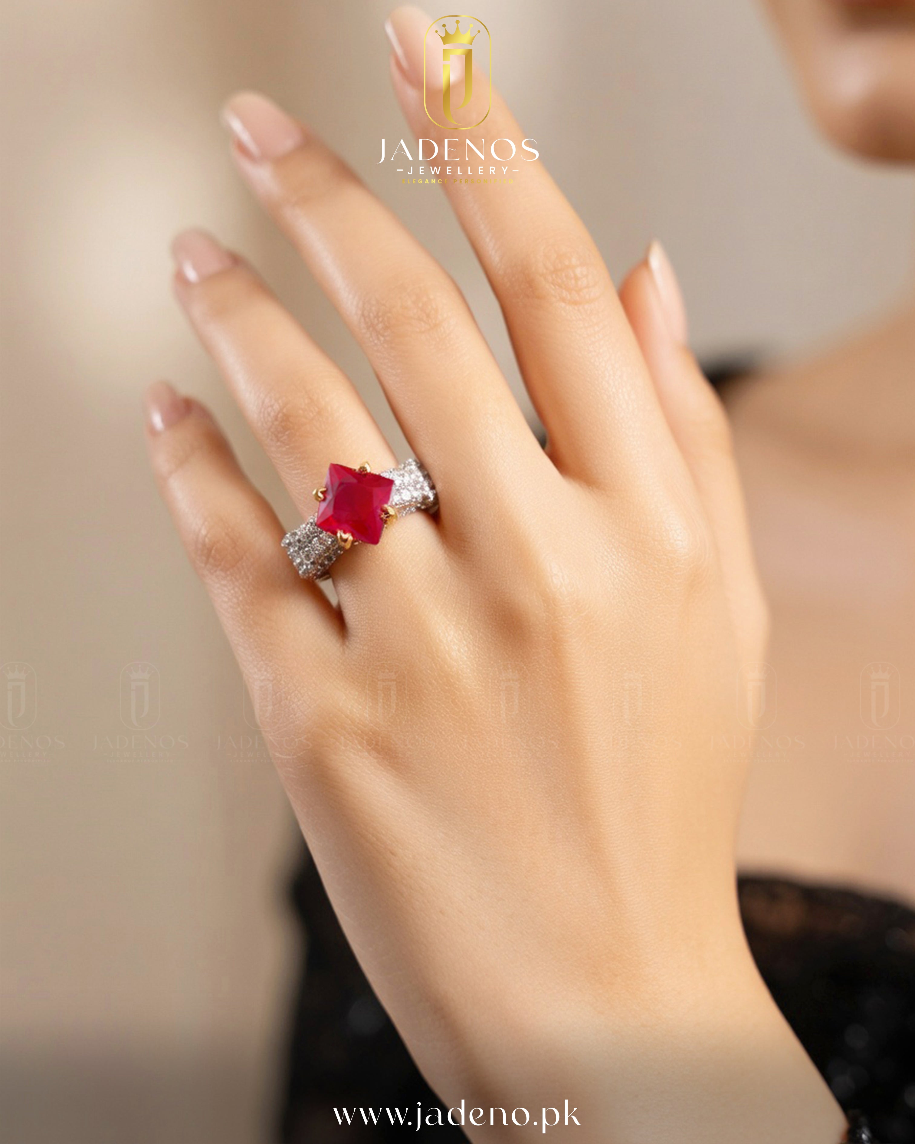 The Ornella Gem Adjustable Ring