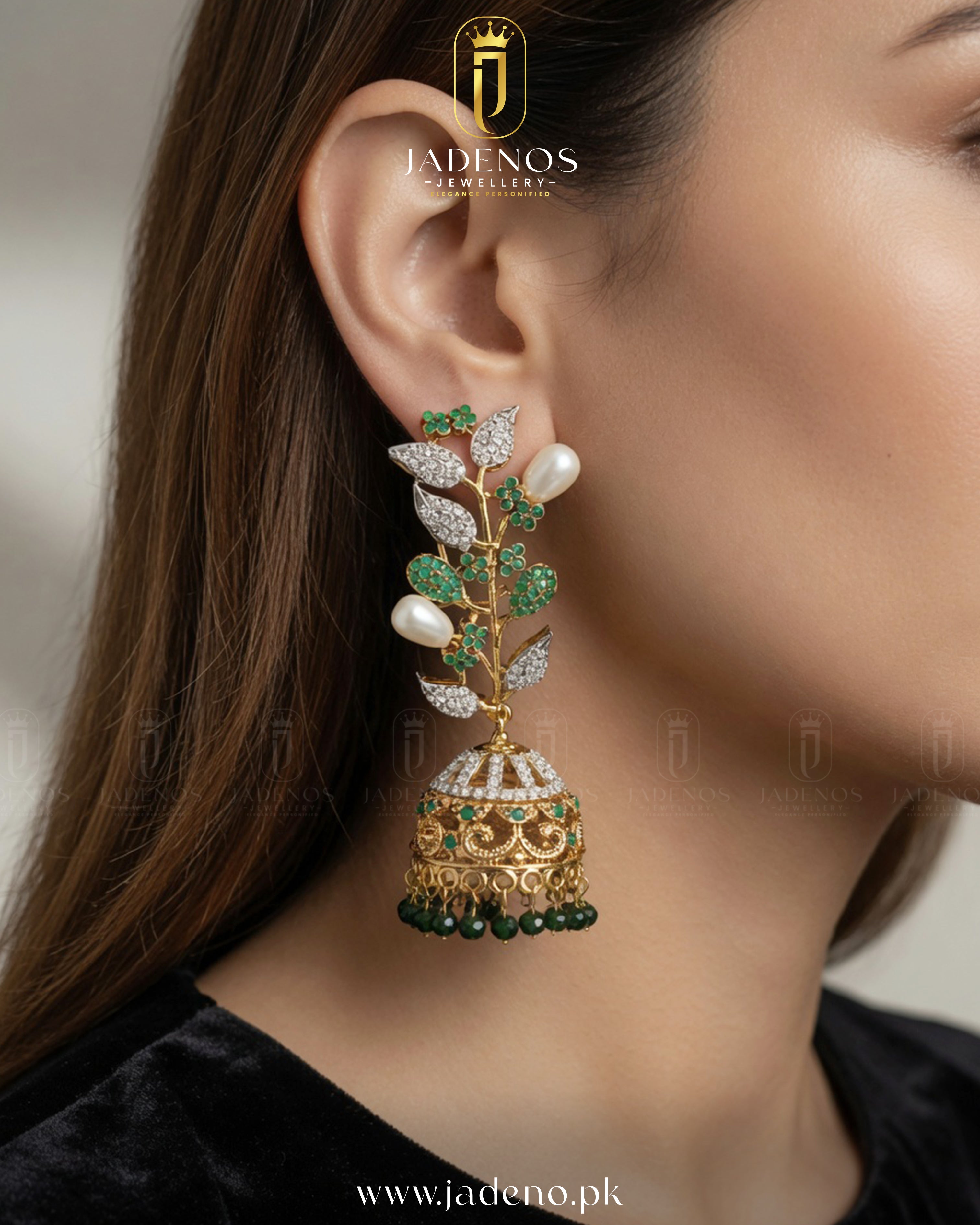 Designer's Crafted Shaam-e-Gul Jhumkas