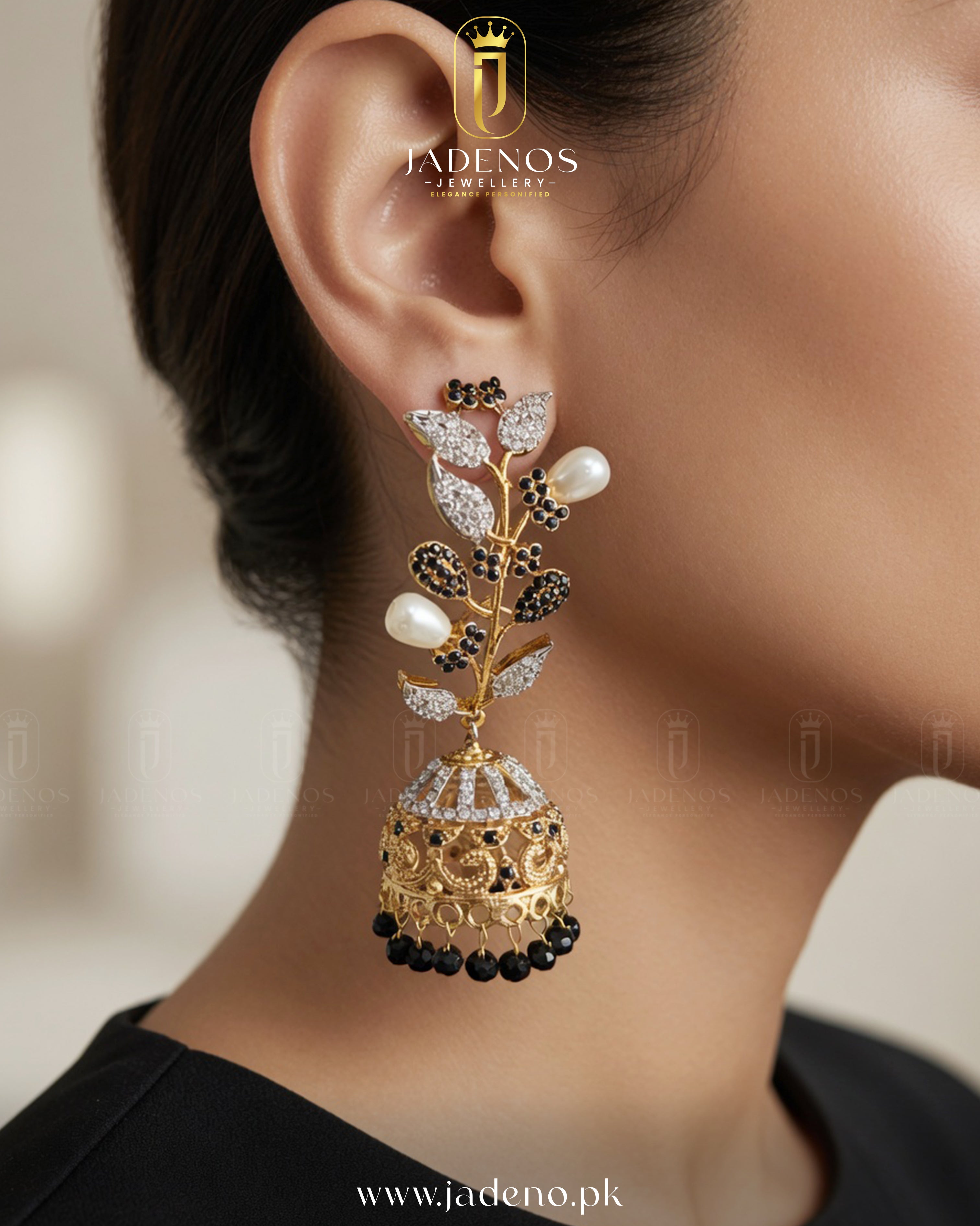 Designer's Crafted Shaam-e-Gul Jhumkas