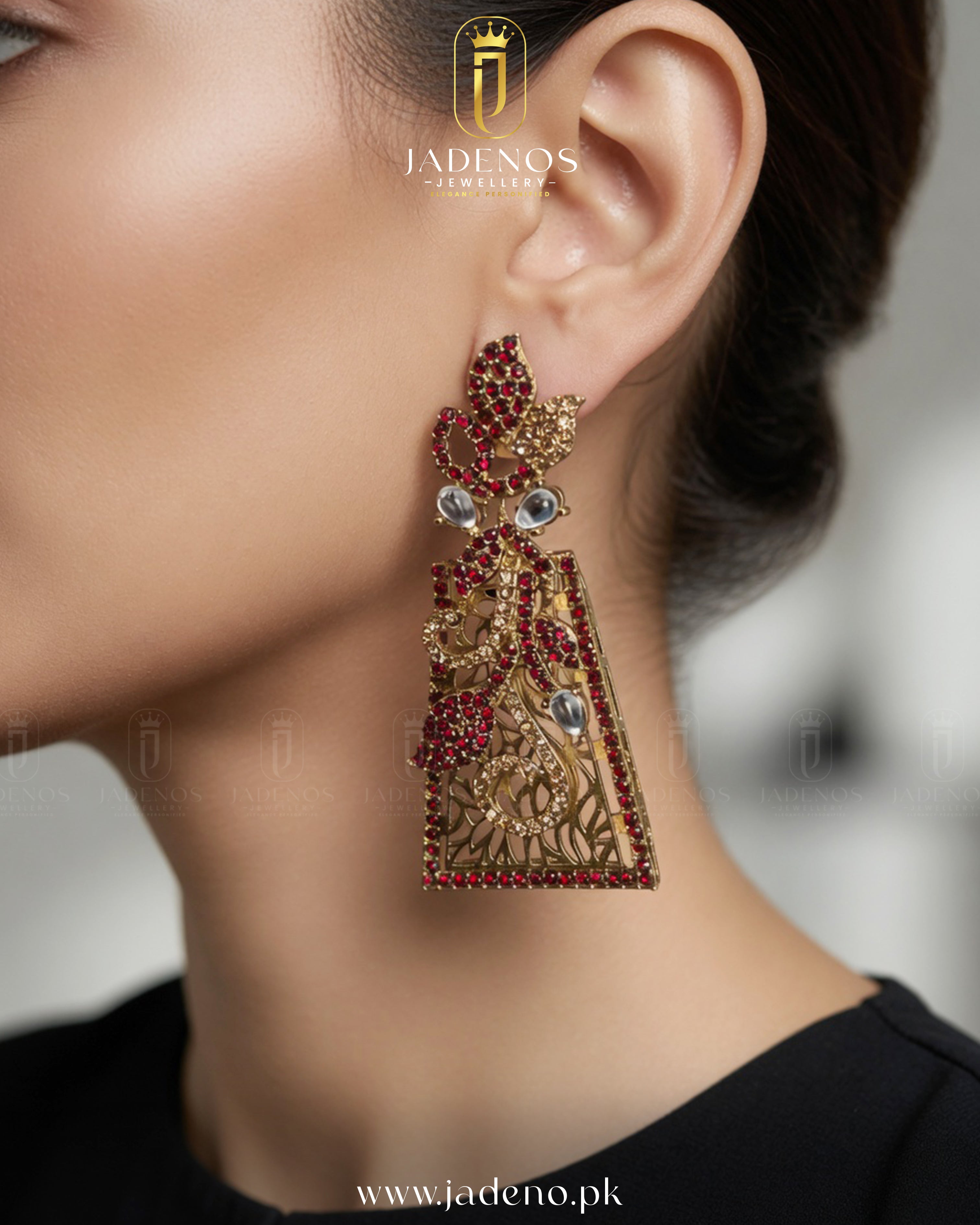 The Royal Mor Jharoka Earrings
