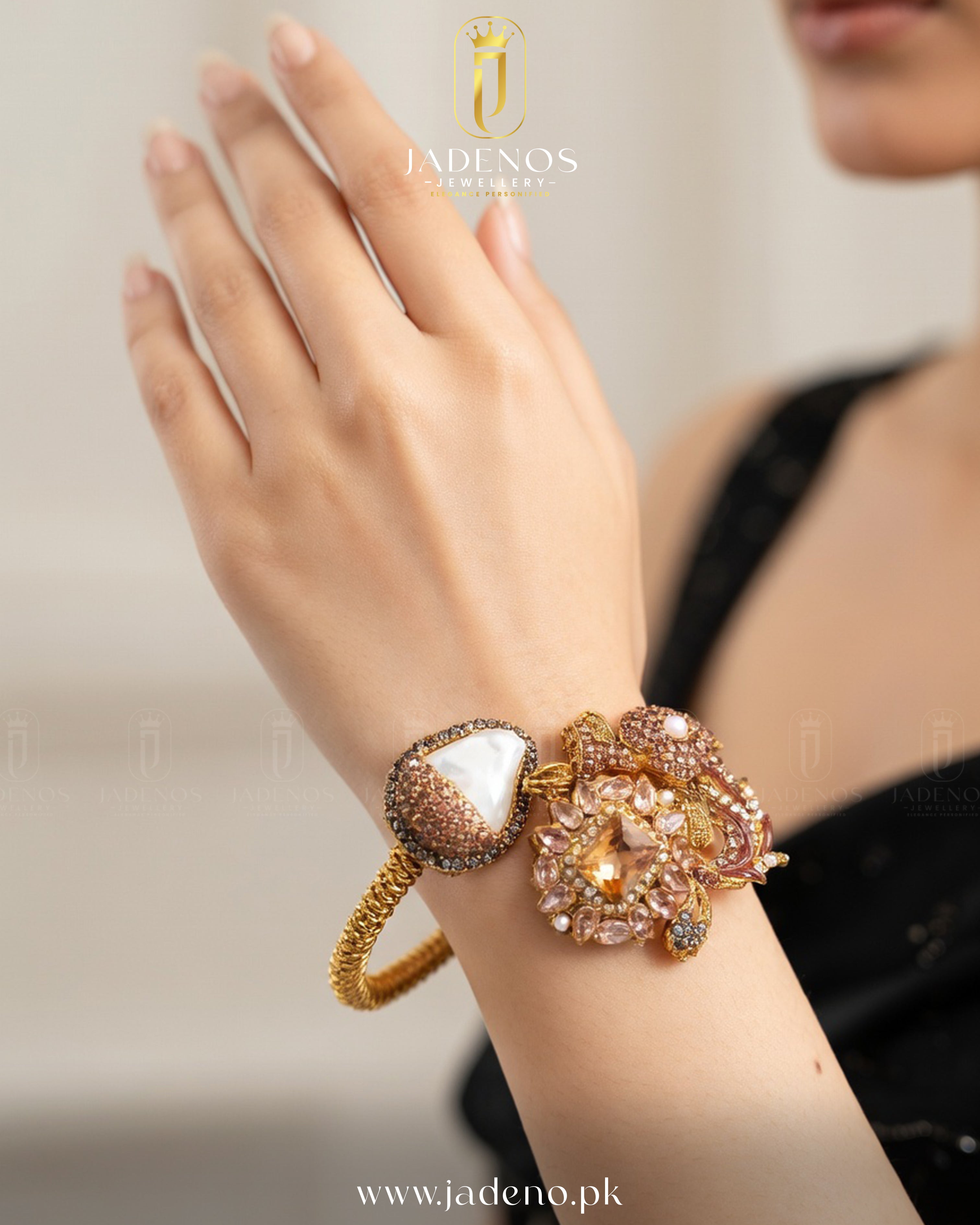The Garnet Bloom Adjustable Bracelet