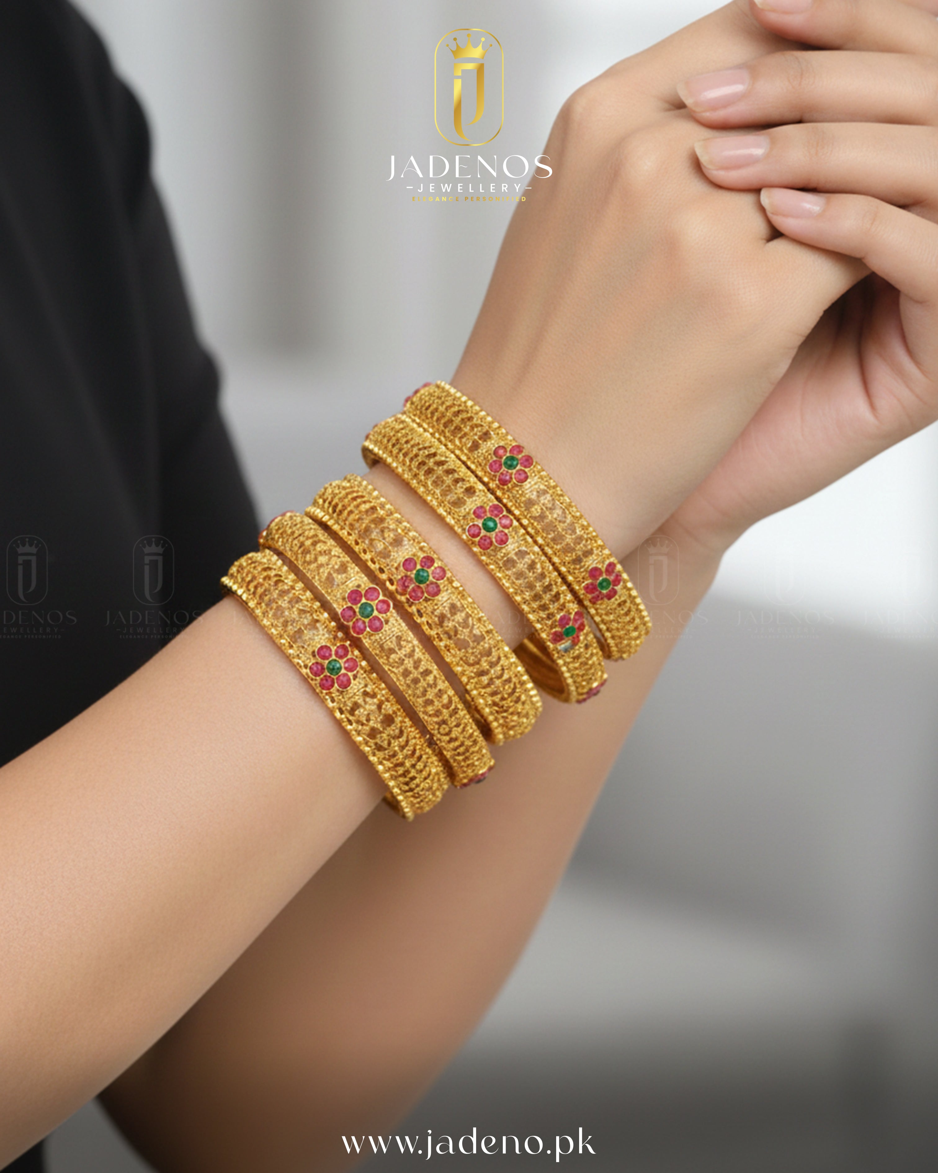 South Indian Regal Bloom  Bangles