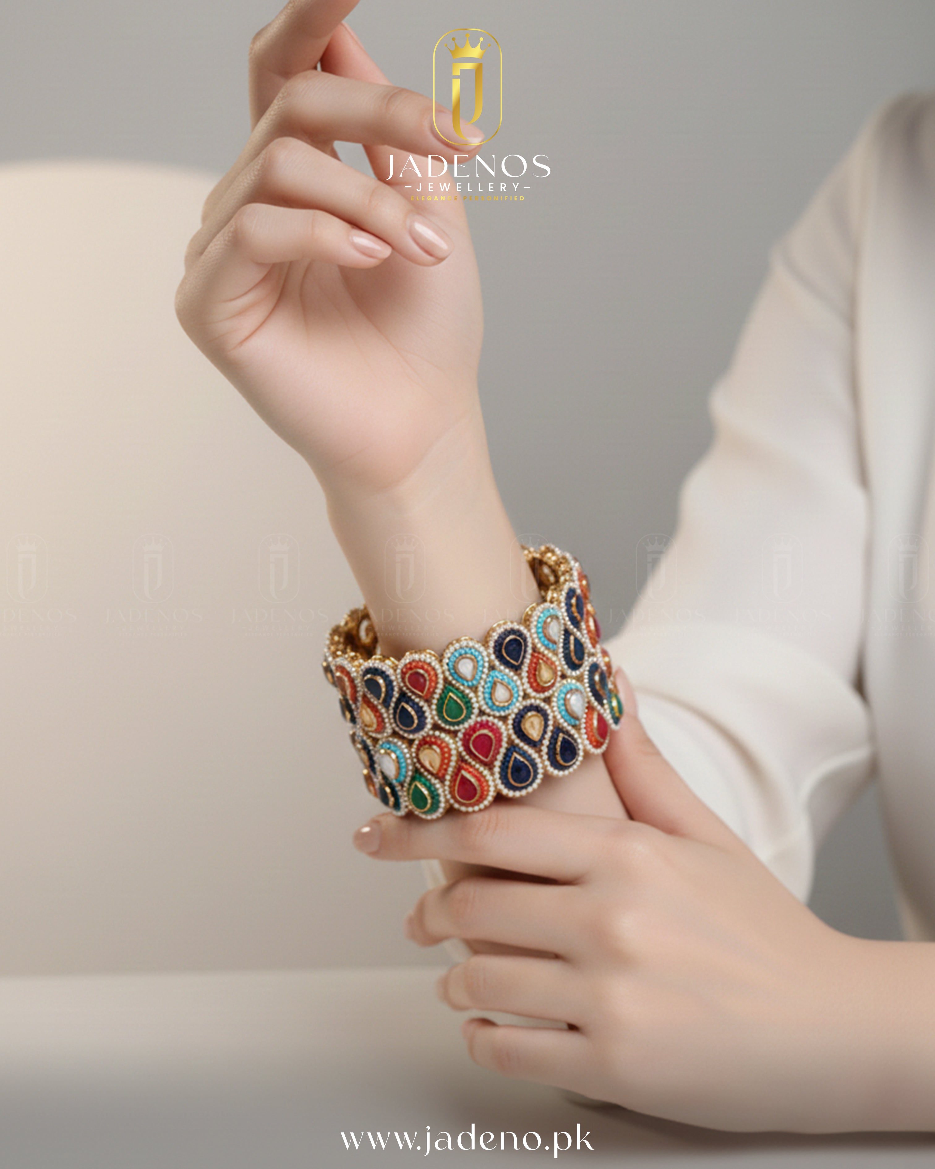 Multi Pearl Luxury Nauratan Bangles