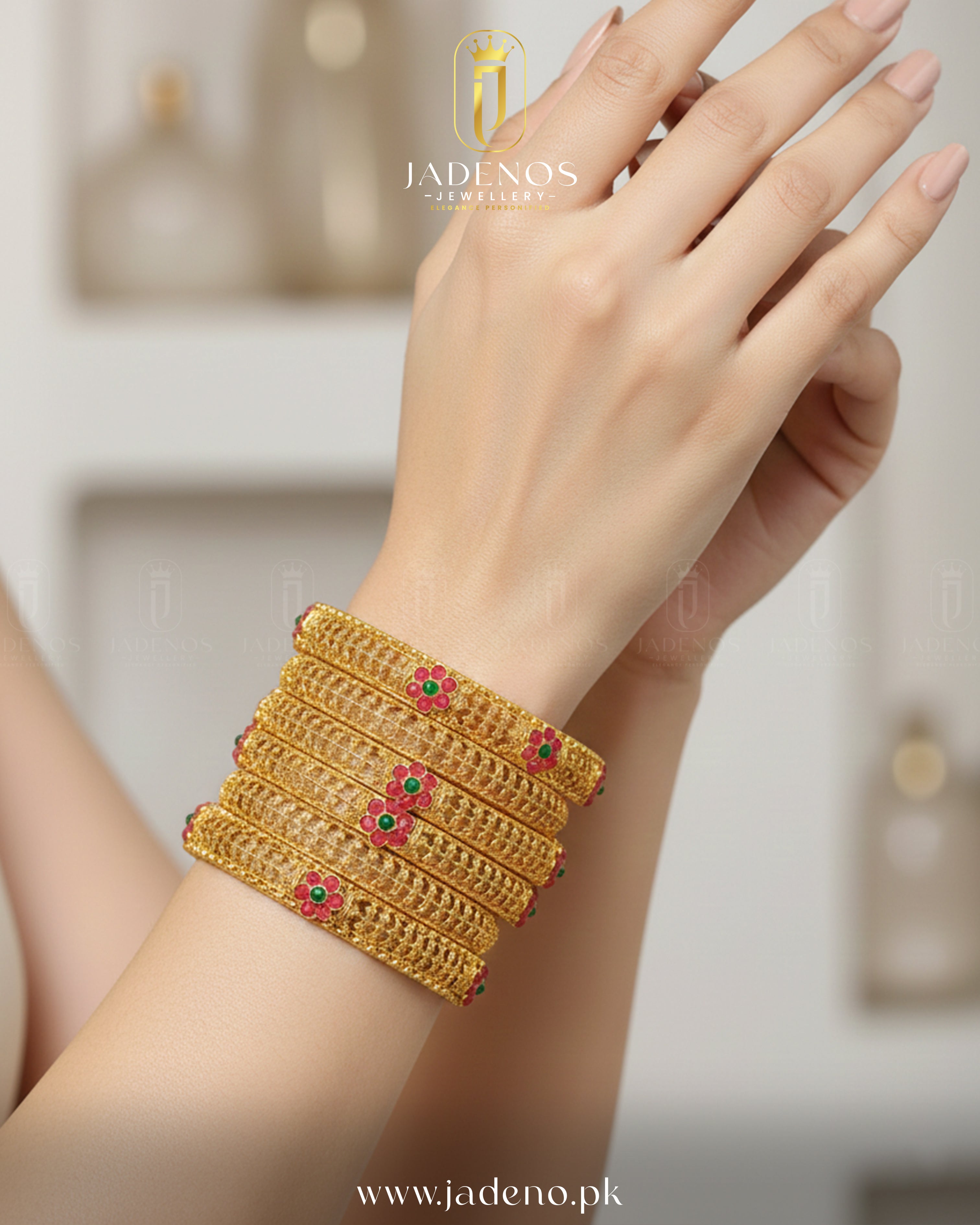 South Indian Regal Bloom  Bangles