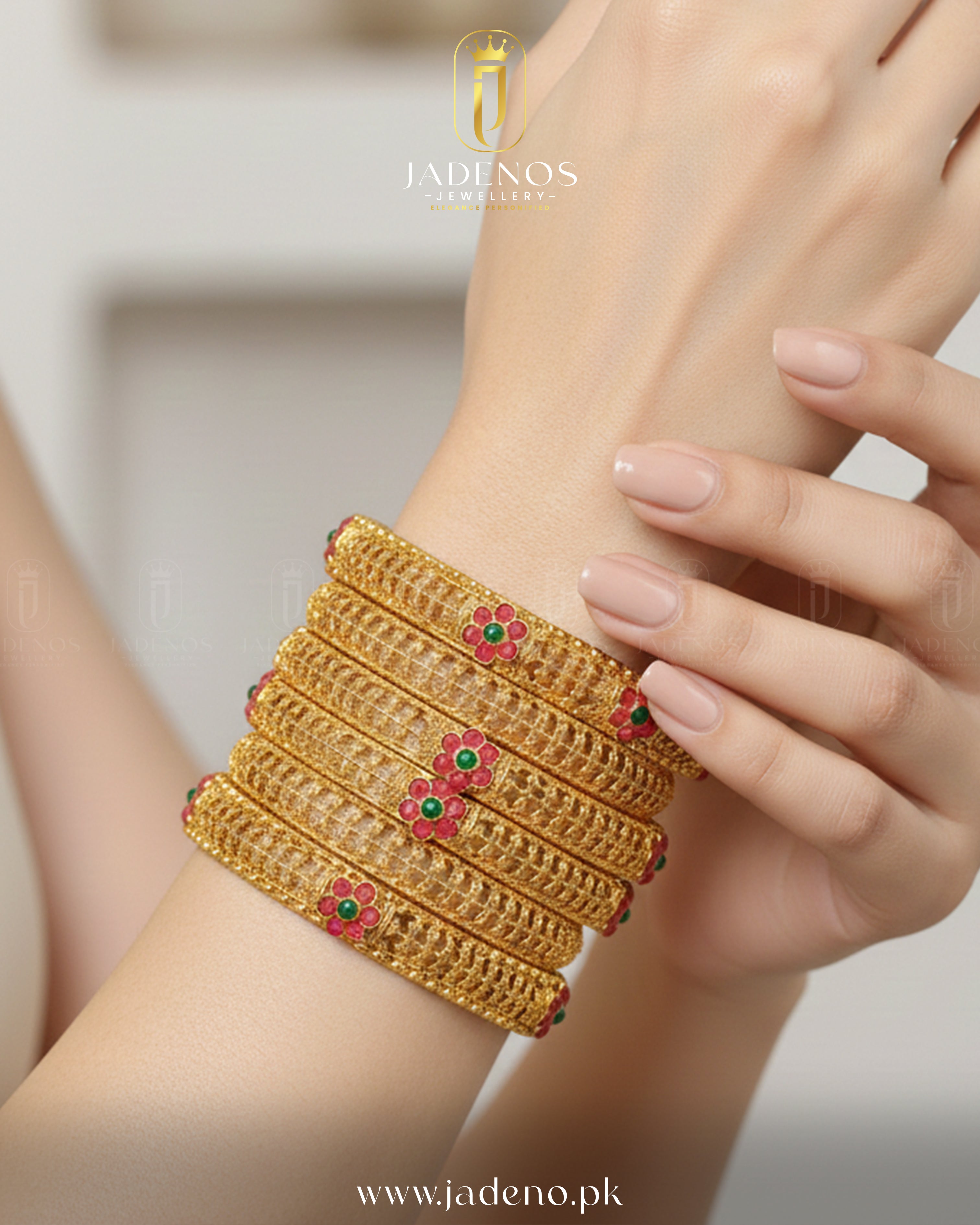 South Indian Regal Bloom  Bangles