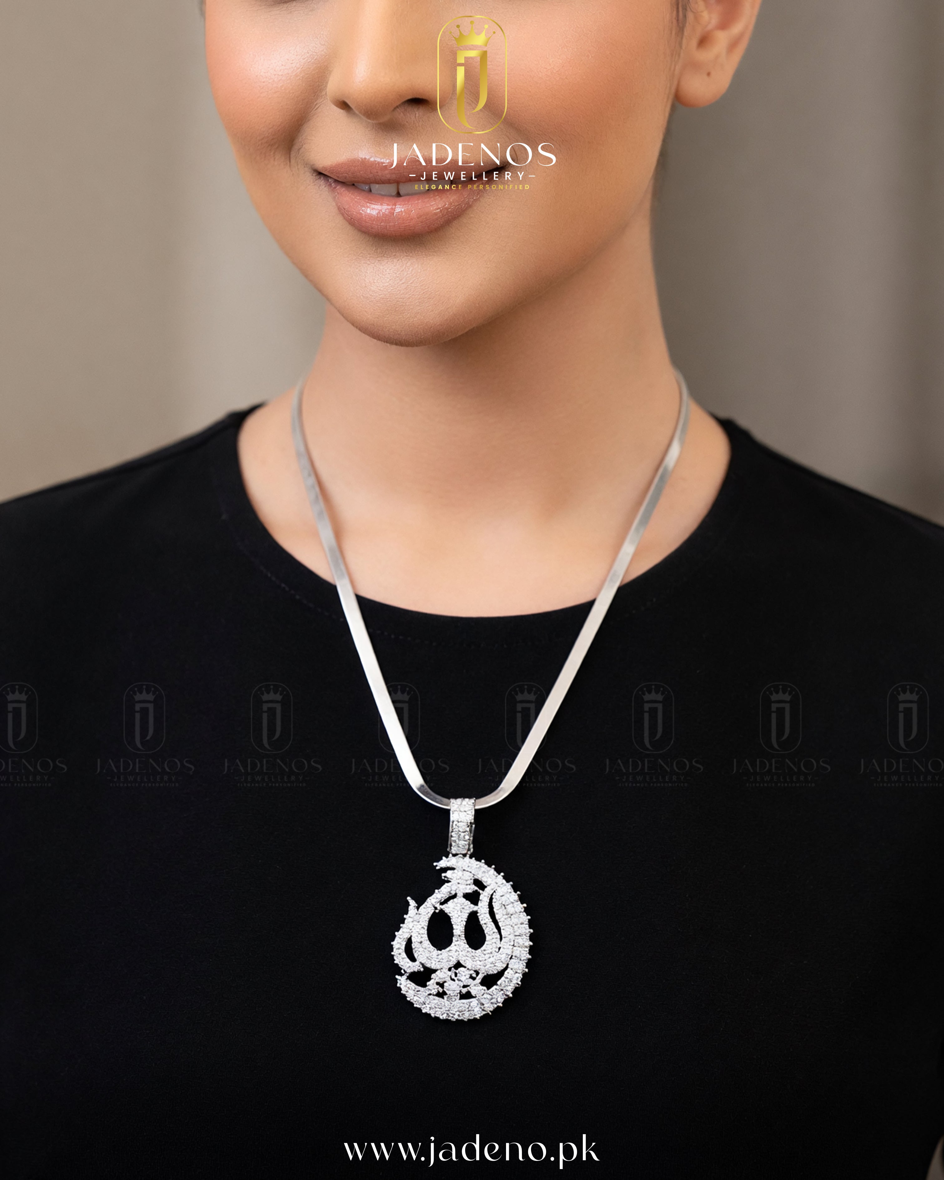 The Moonlit Calligraphy Pendant