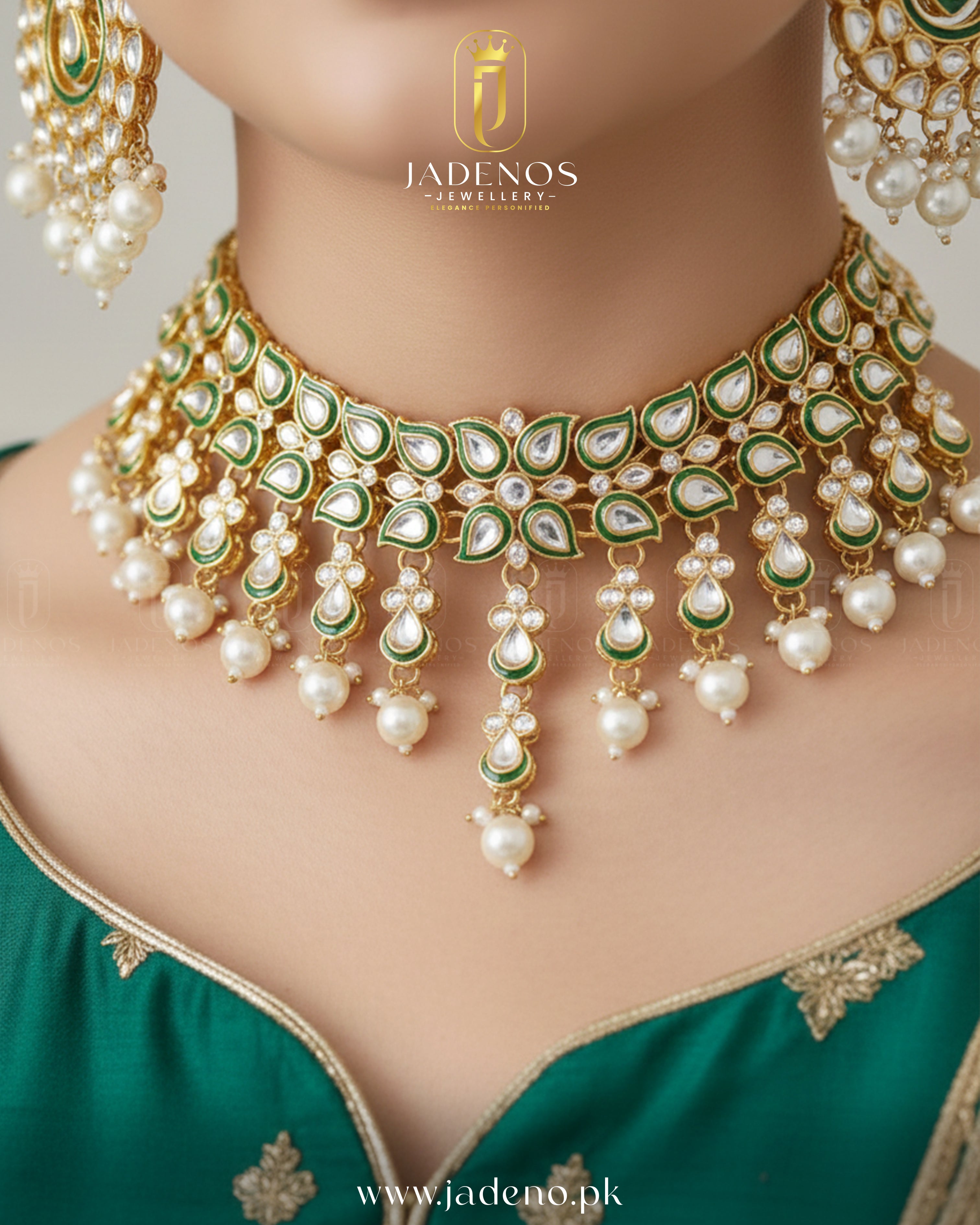 The Royale Radiance Kundan Set with Tika